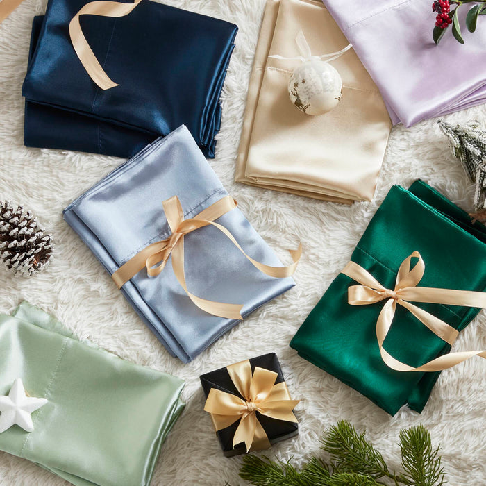 koorbiir bd1 Satin Luxury Split King Sheet Set