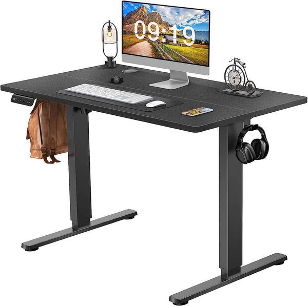 Electric Height Adjustable Standing Desk,Sit to Stand Ergonomic Computer Desk,Black,40'' x 24' - Koorbiir