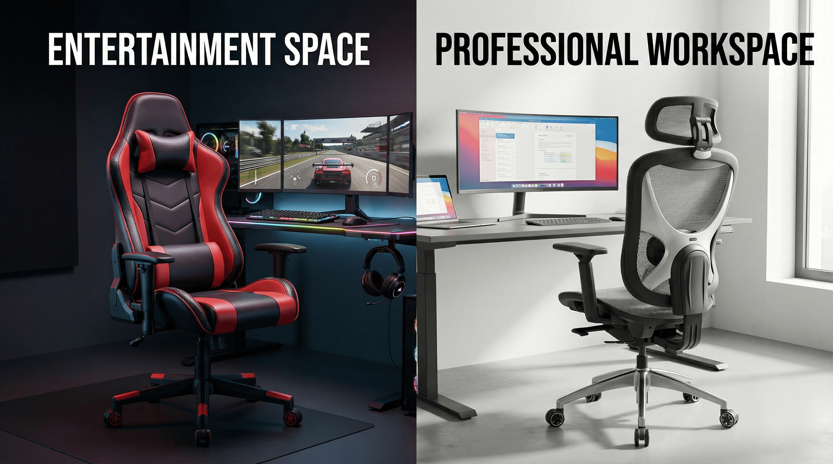 Gaming Chair vs. Ergonomic Office Chair: Support Performance Comparison - Koorbiir
