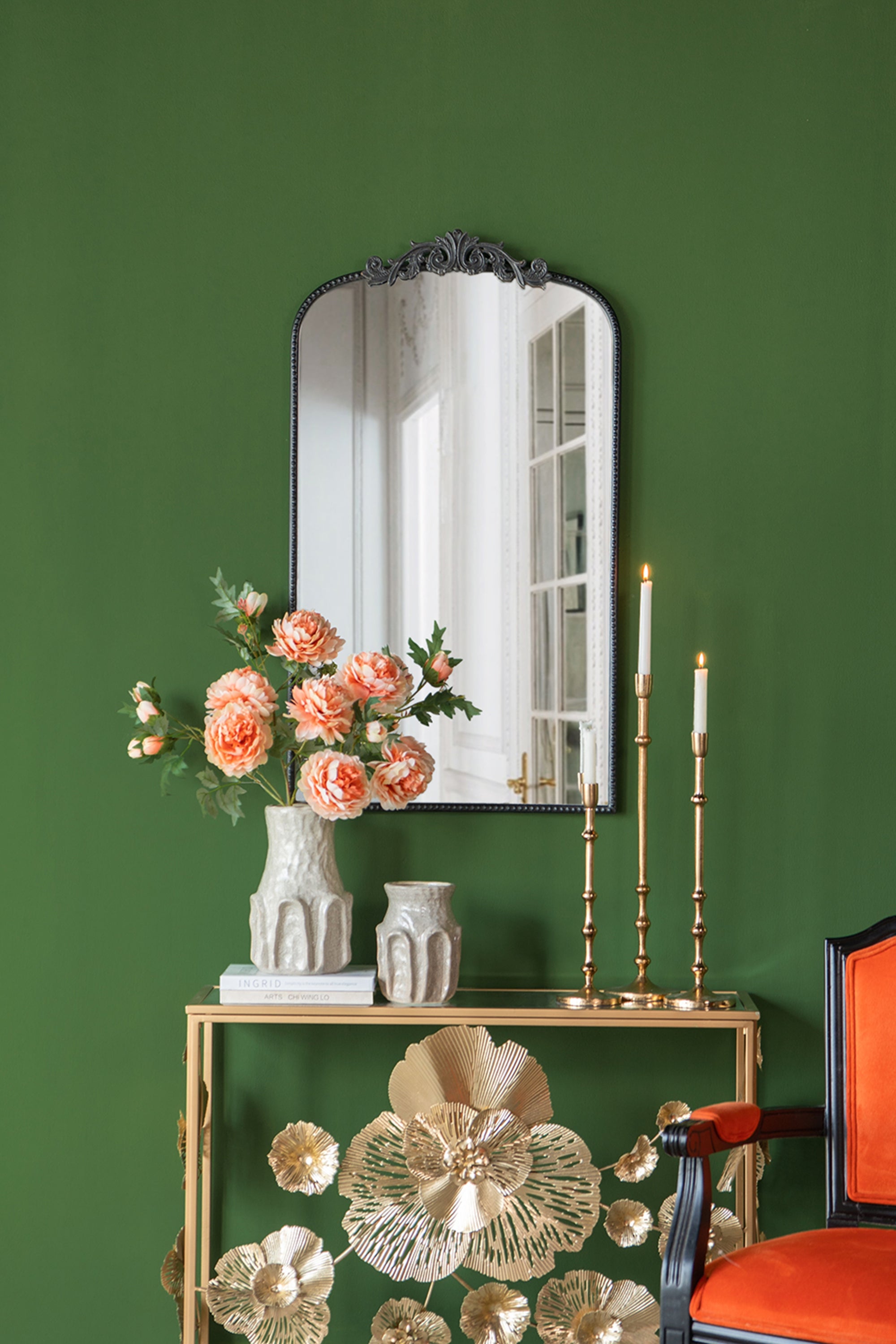 koorbiir ca2 4.5x15.5 Slender Aluminum Taper Candle Holder with Bead Accents ¨C Bronze Decorative Candle Stand for Home D¨¦cor