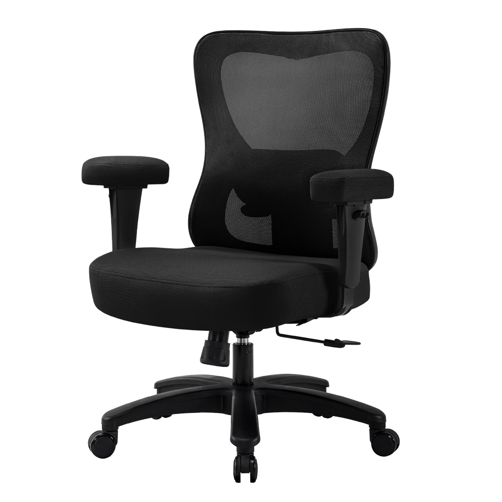 koorbiir m5 Large Ergonomic Mesh Chair ¨C Heavy Duty Executive Office Chair with Thick Cushion and Wheels, Black