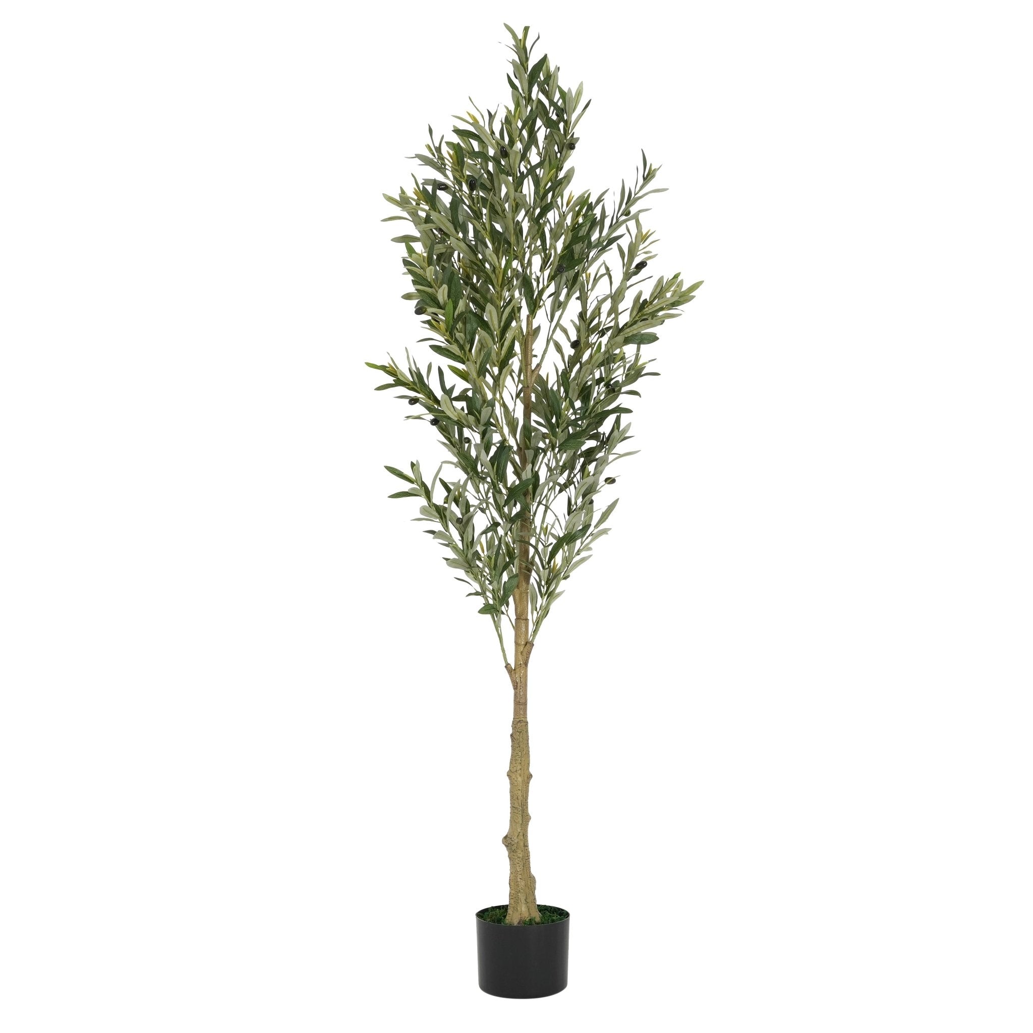 koorbiir ar4 6' Artificial Olive Tree with Pot, Realistic Faux Olive Tree for Indoor & Outdoor Decoration, Artificial Flowers & Greenery - Koorbiir