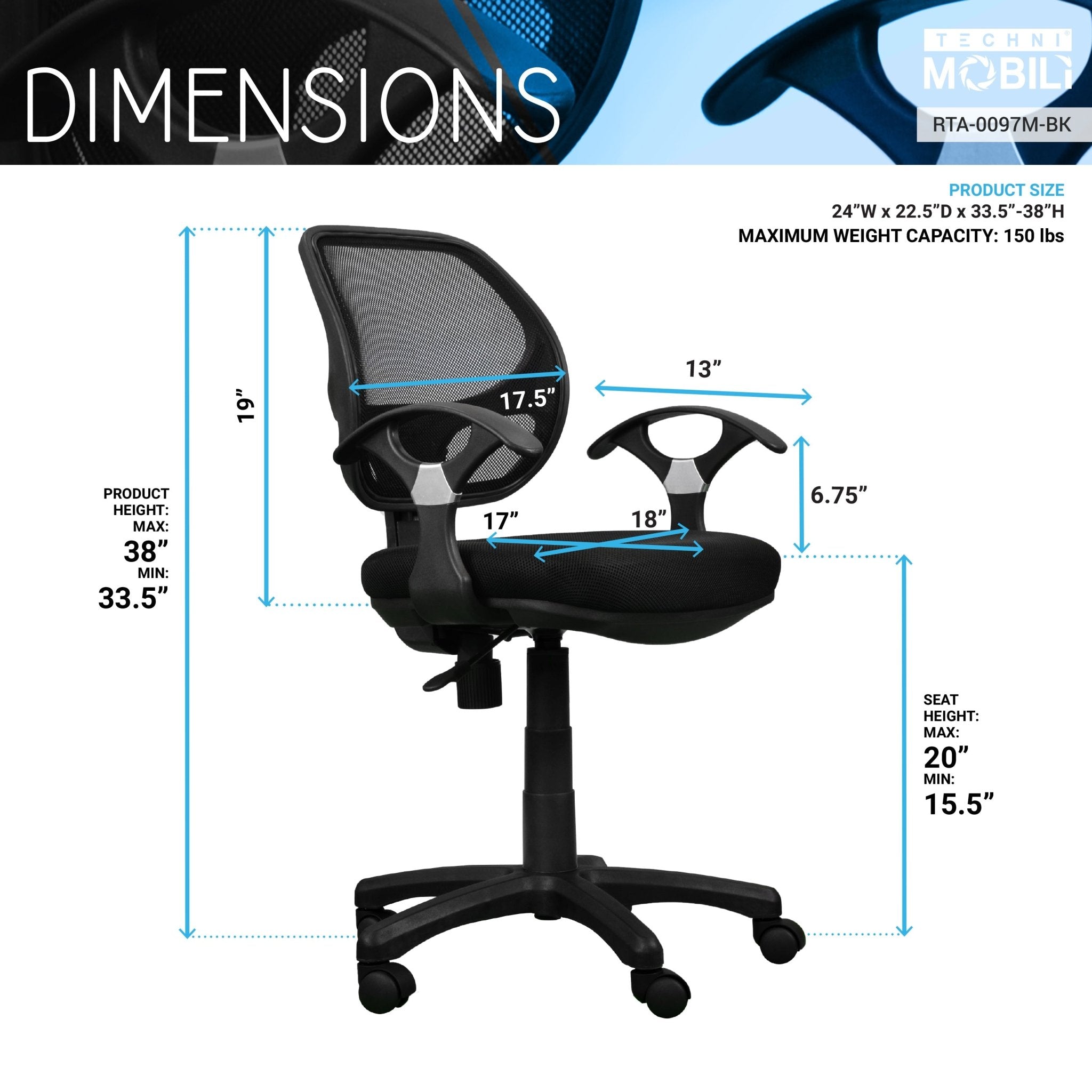 koorbiir m4 Mobili Midback Mesh Chair ¨C Black Task Office Mesh Chair for Comfortable Seating - Koorbiir