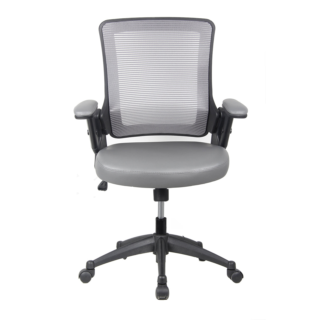 koorbiir m2 Mobili Mid-Back Mesh Chair with Height Adjustable Arms ¨C Grey Task Office Chair