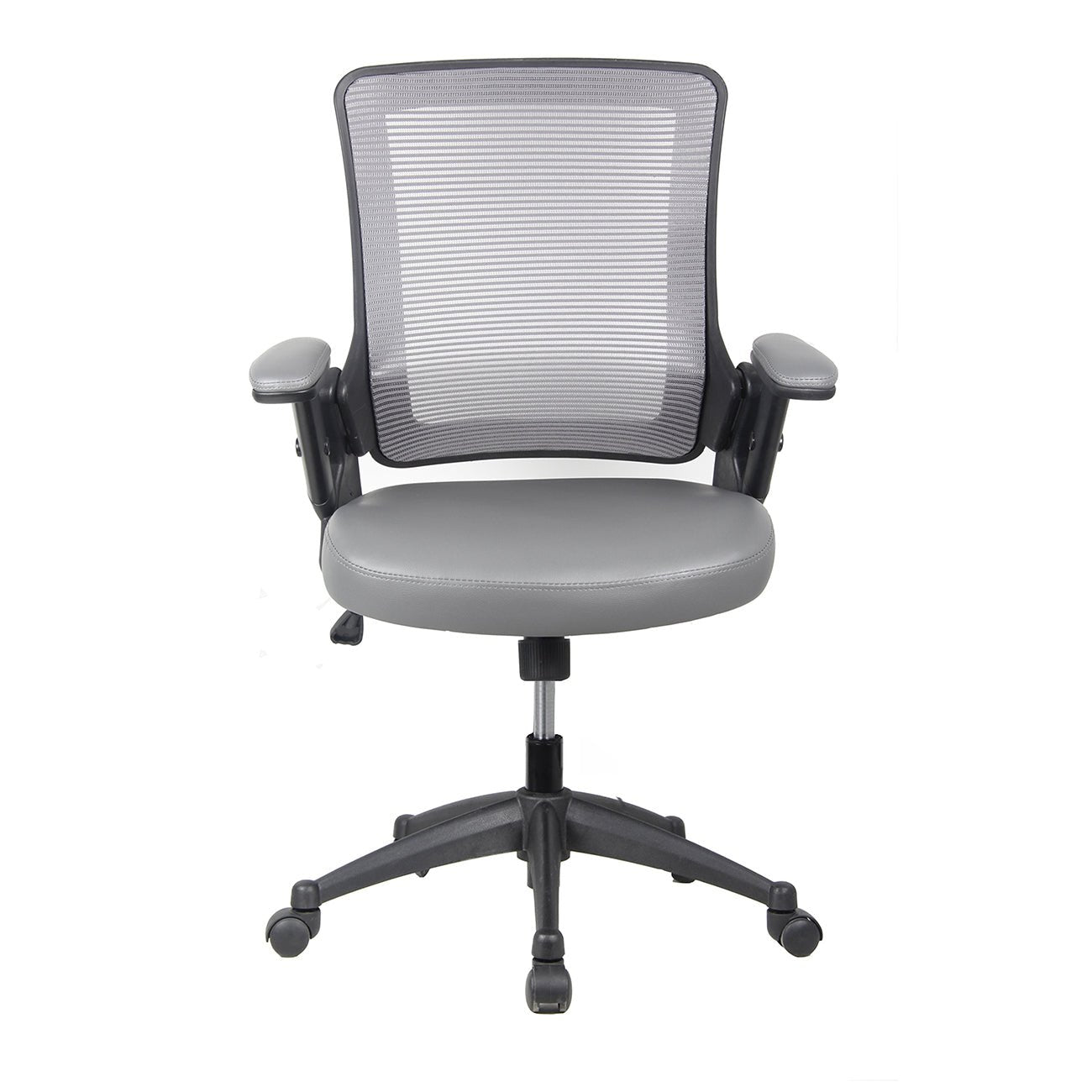 koorbiir m2 Mobili Mid - Back Mesh Chair with Height Adjustable Arms ¨C Grey Task Office Chair - Koorbiir