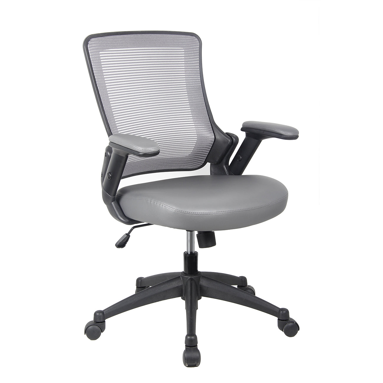 koorbiir m2 Mobili Mid-Back Mesh Chair with Height Adjustable Arms ¨C Grey Task Office Chair