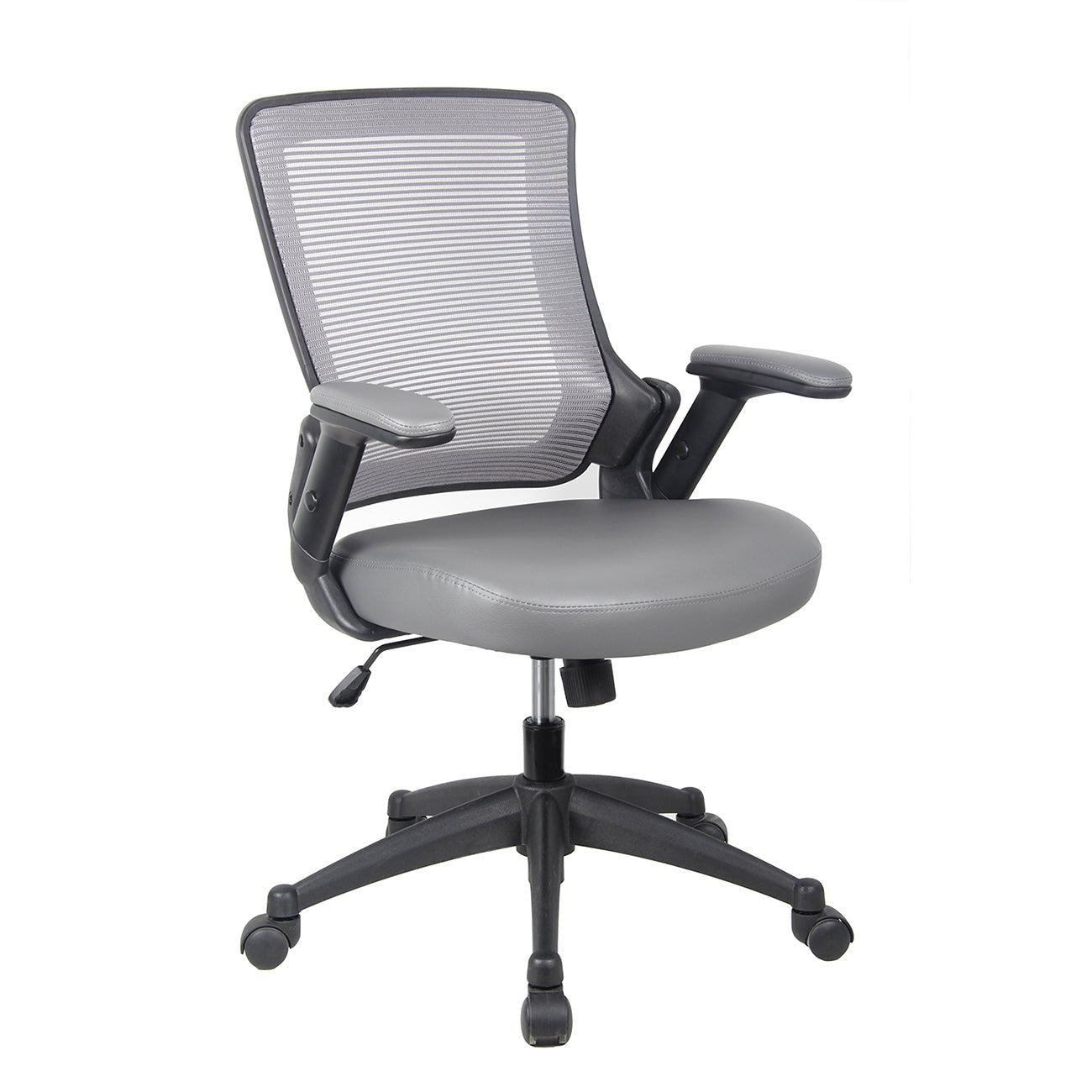 koorbiir m2 Mobili Mid - Back Mesh Chair with Height Adjustable Arms ¨C Grey Task Office Chair - Koorbiir