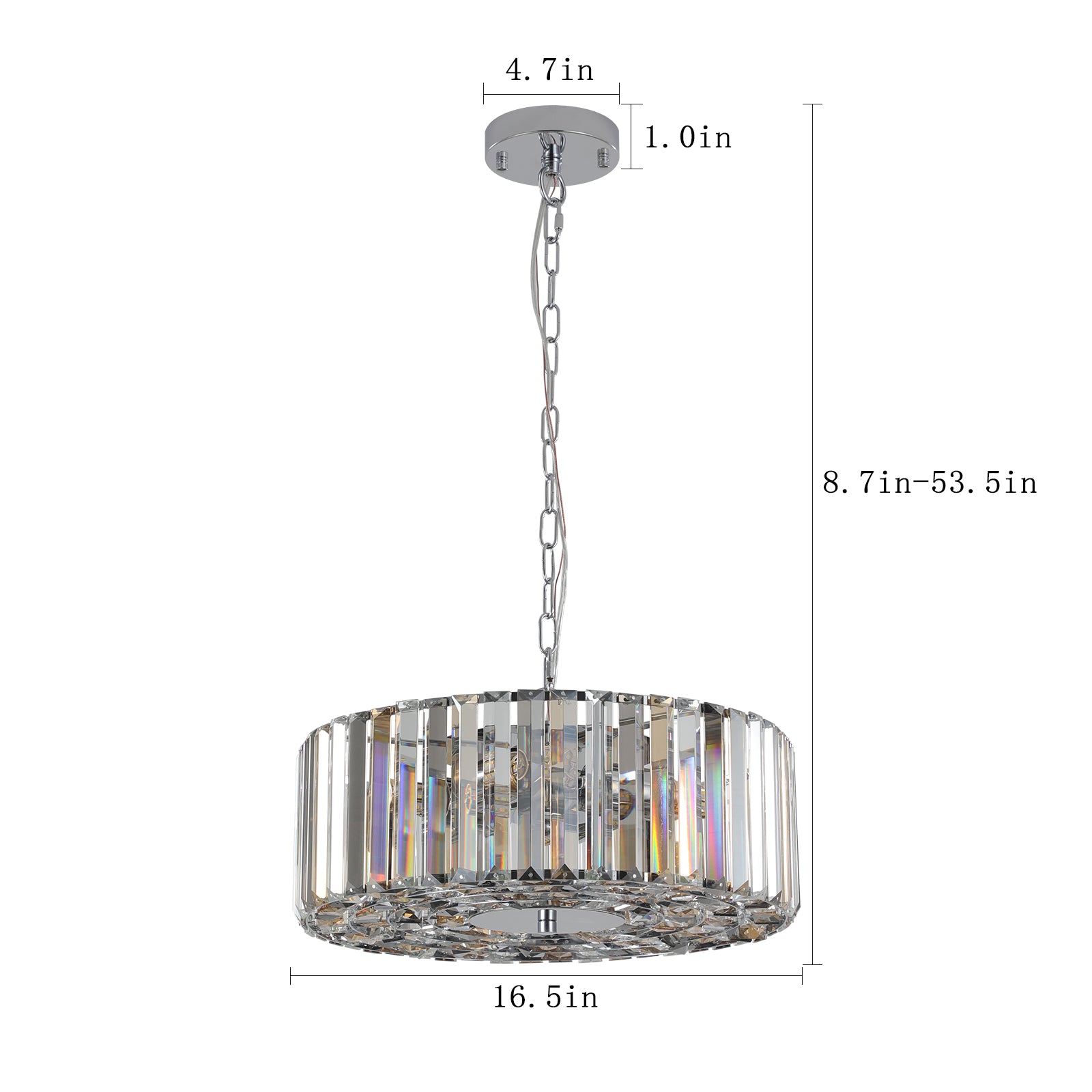 koorbiir L4 Modern Oval Crystal Chandelier Lighting ¨C Luxury Ceiling Light Fixture for Home Decor (Bulbs Not Included)