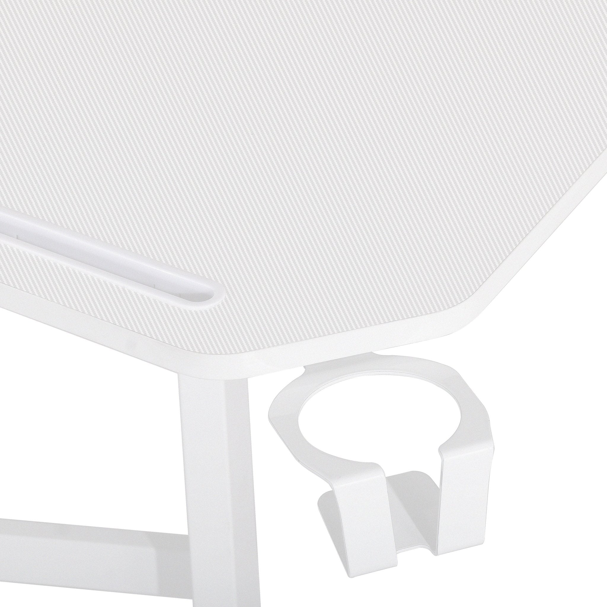 koorbiir G2 Sport TS911D White Gaming Desk with Shelves & Accessory Holder ¨C Ergonomic Gaming Desk - Koorbiir