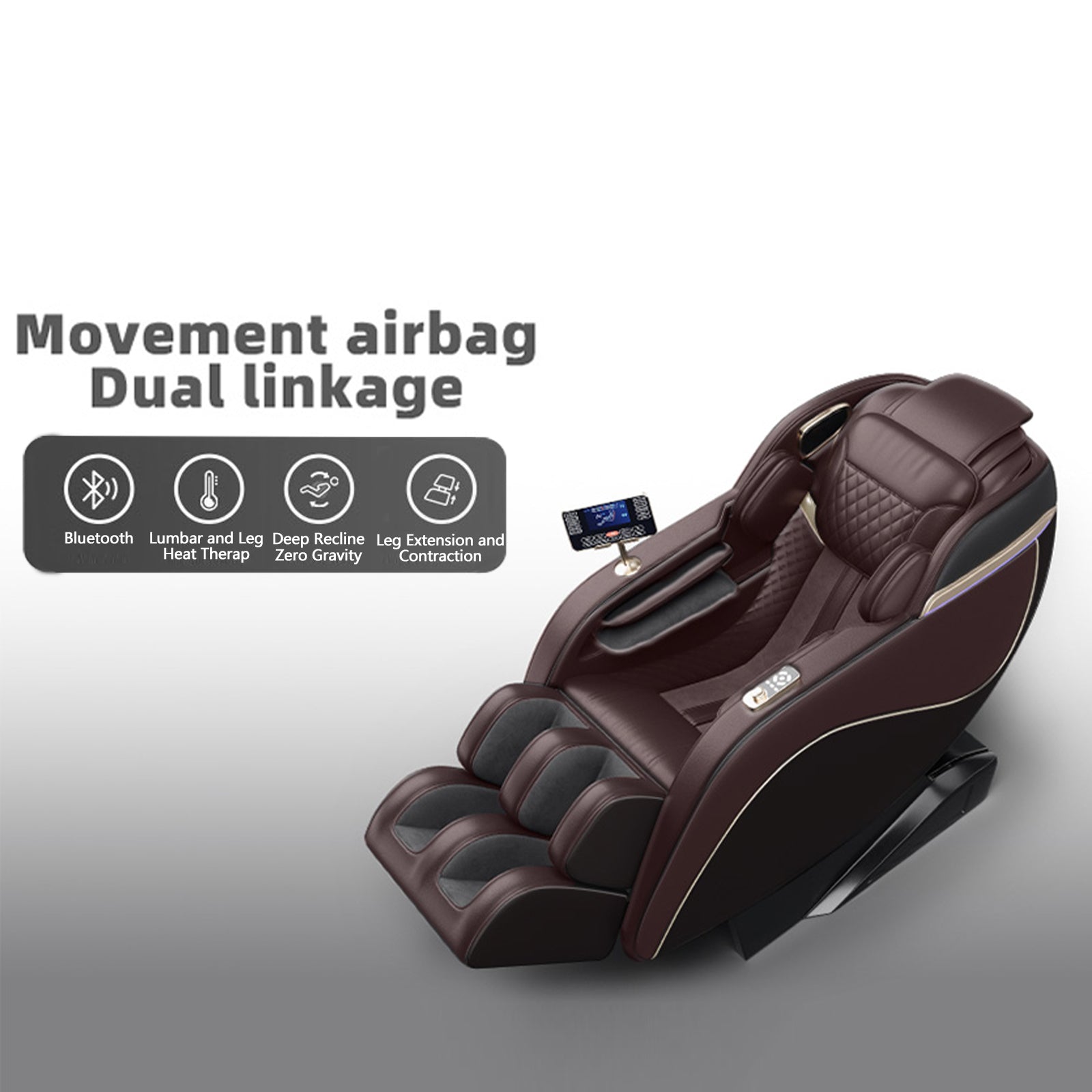 Zero Gravity Massage Chair with SL-Track, Shiatsu, Heated Back & Calves, Foot Rollers, Built-in Speakers & Smart LCD Control ¨C Full Body Relaxation for Home or Office