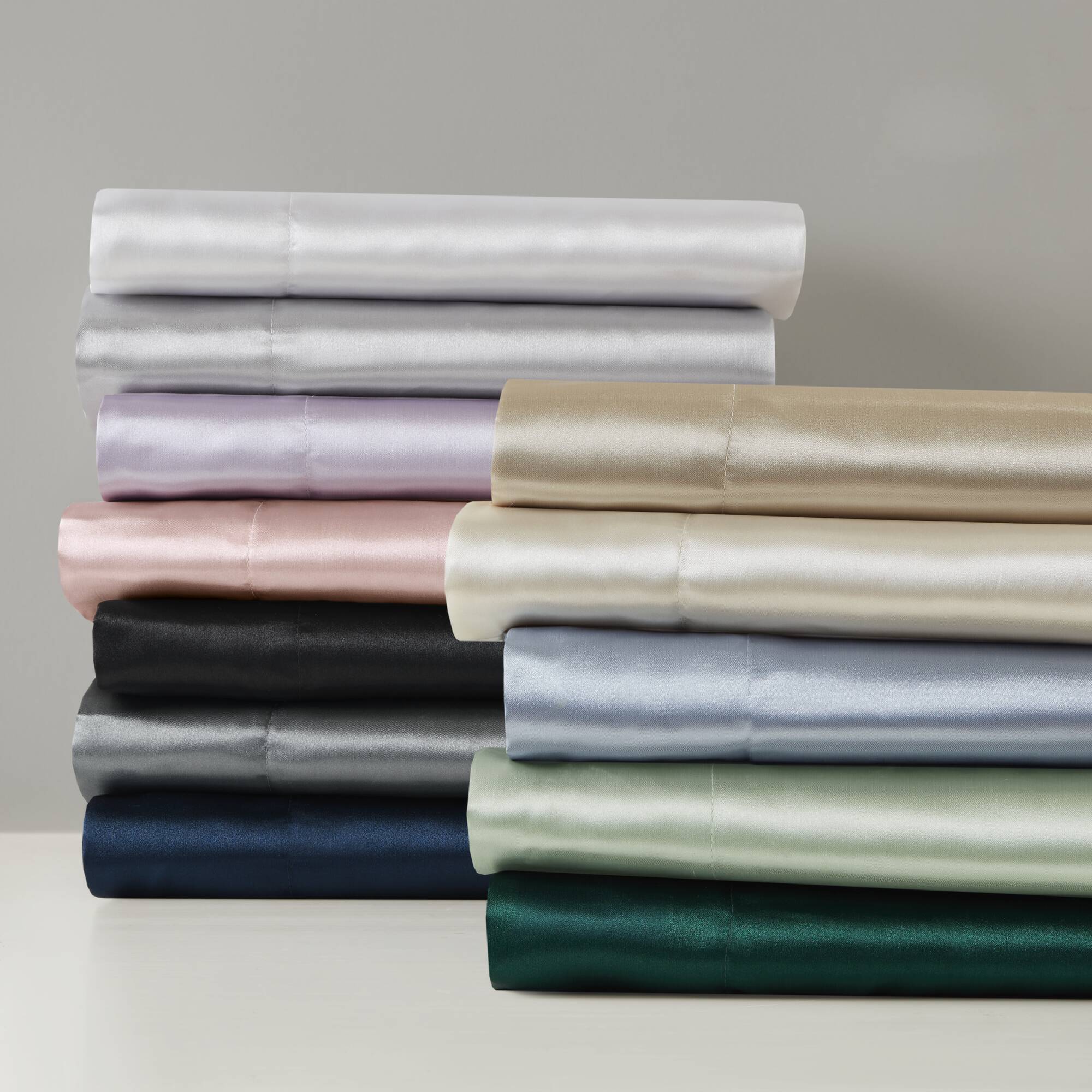 Satin Luxury Split King Sheet Set ¨C Smooth & Silky Bed Sheets & Pillowcases