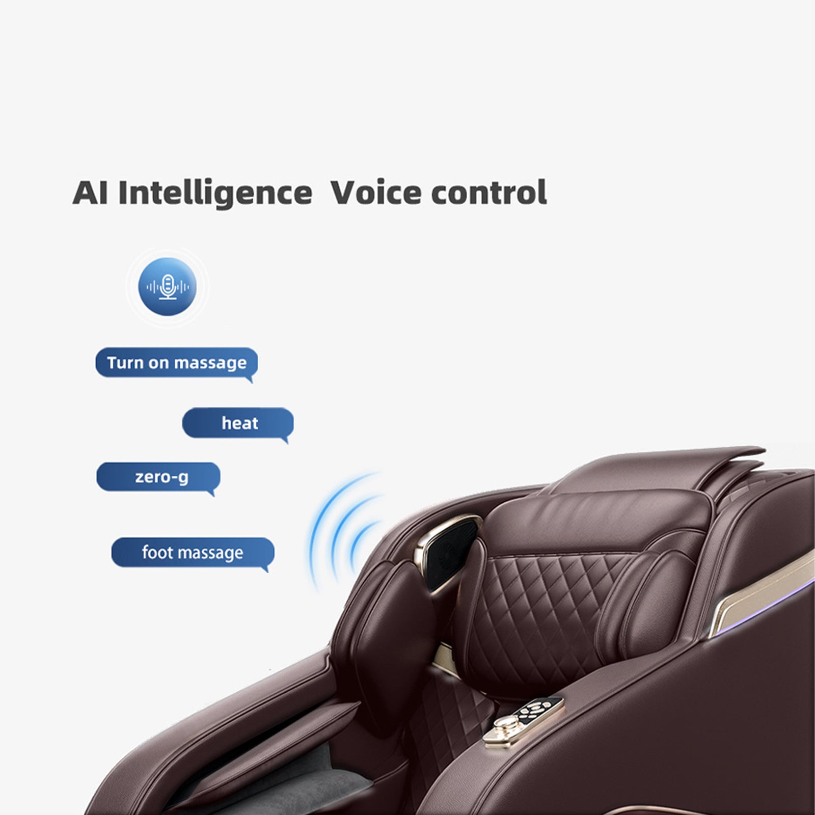 Zero Gravity Massage Chair with SL-Track, Shiatsu, Heated Back & Calves, Foot Rollers, Built-in Speakers & Smart LCD Control ¨C Full Body Relaxation for Home or Office