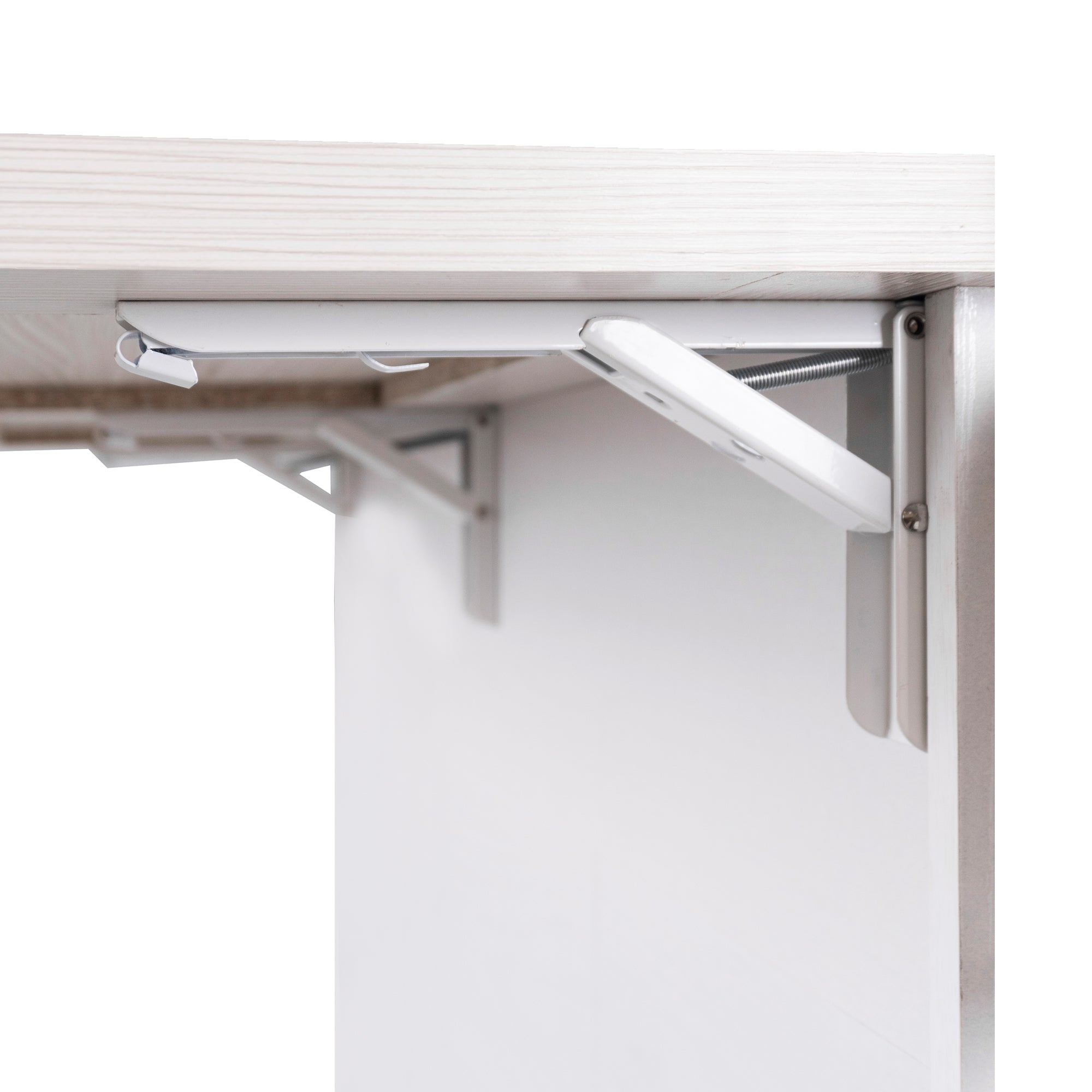 koorbiir k3 K&K Kitchen Island with Trash Can Storage, Drop Leaf Countertop, Spice & Towel Rack, Drawer Cabinet ¨C Rolling Kitchen Cart with Adjustable Shelves for Kitchen Storage, White