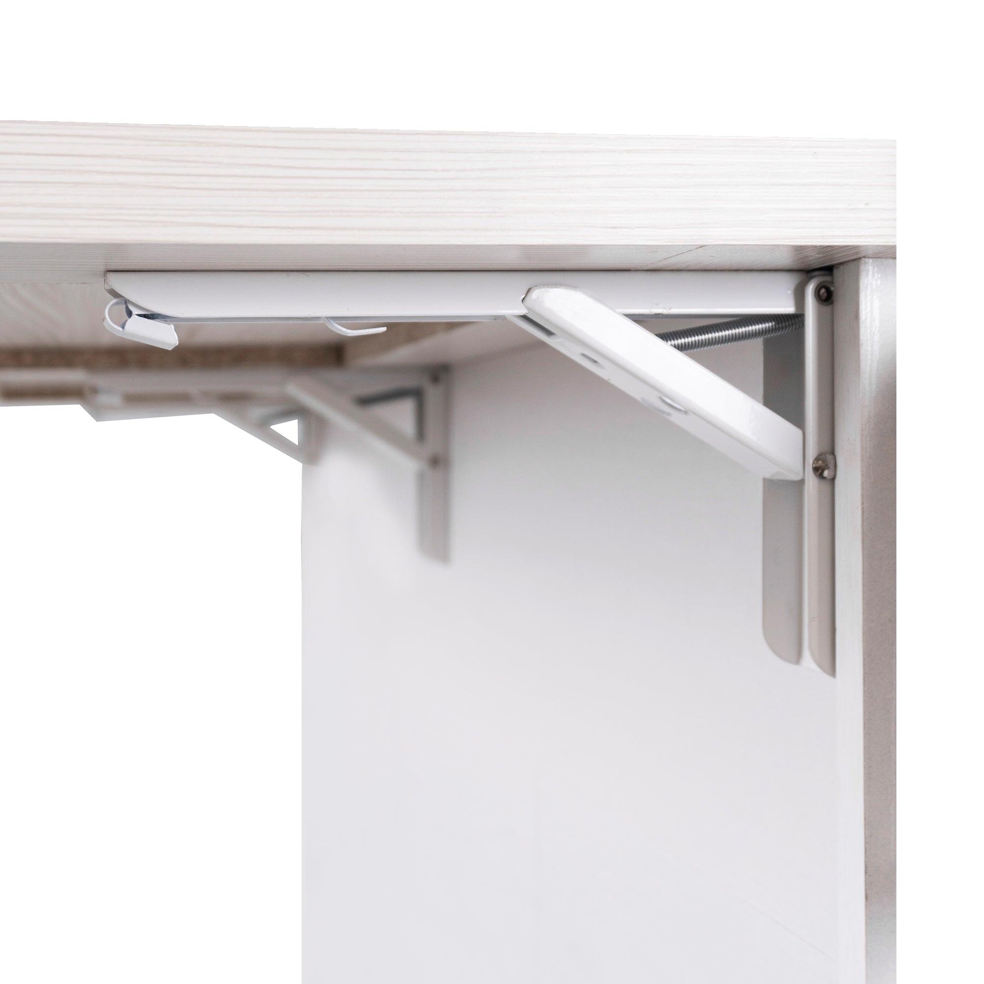 koorbiir k3 K&K Kitchen Island with Trash Can Storage, Drop Leaf Countertop, Spice & Towel Rack, Drawer Cabinet ¨C Rolling Kitchen Cart with Adjustable Shelves for Kitchen Storage, White - Koorbiir