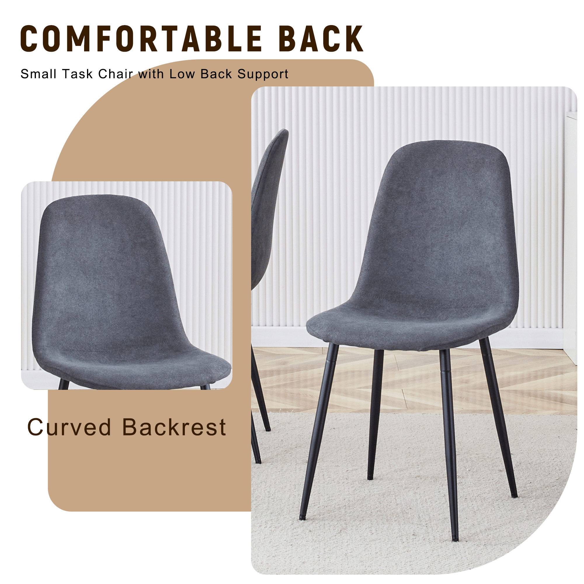 koorbiir ta3 71" x 35.4" Wooden & Black Spliced Dining Table with Middle Storage ¨C 6 Light Gray Linen Fabric Chairs, Sturdy Metal Frame, Table Linens Included
