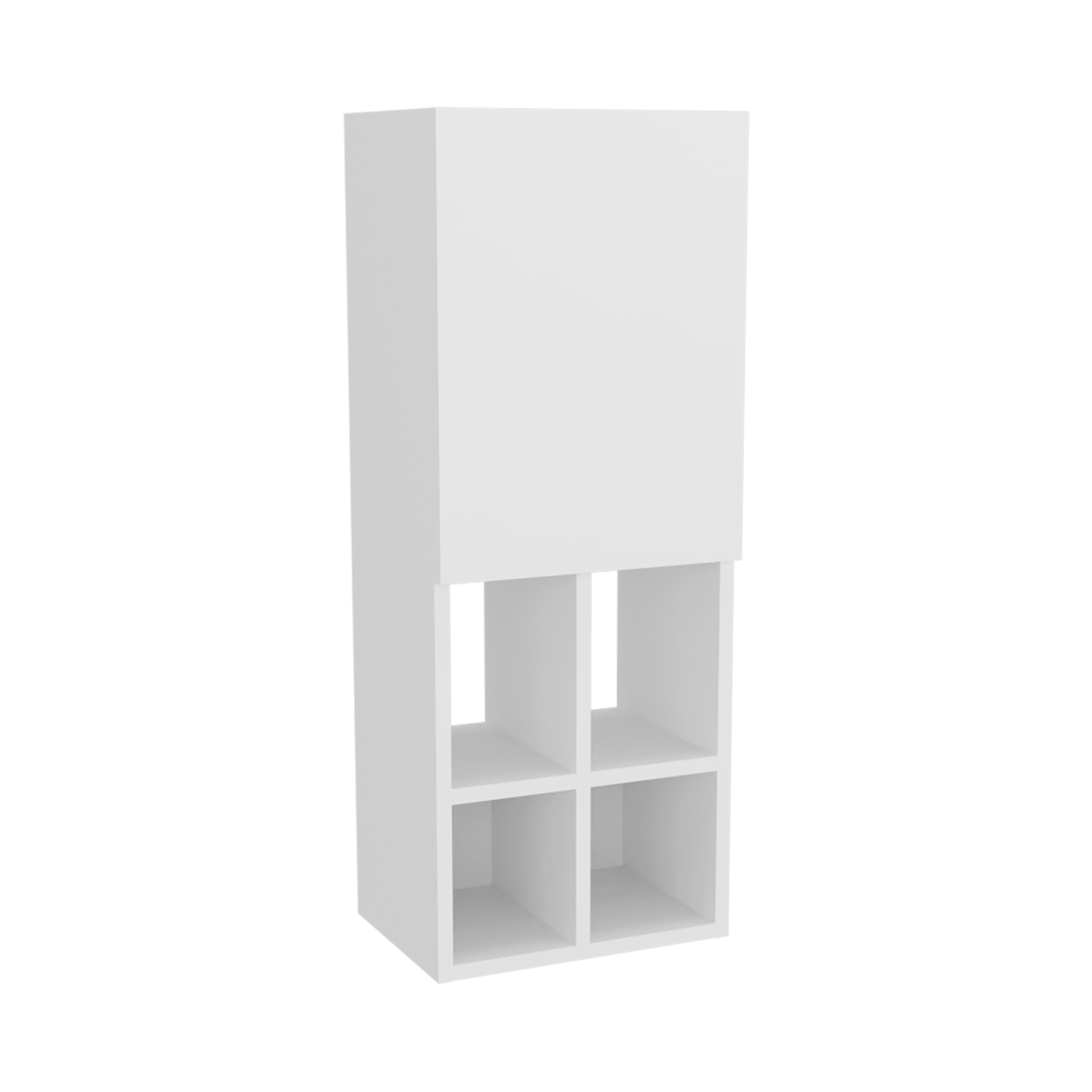 Niwot Wall-Mounted Bathroom Cabinet ¨C Single Door Organizer for Toiletries, Towels, and Bathroom Organization, White