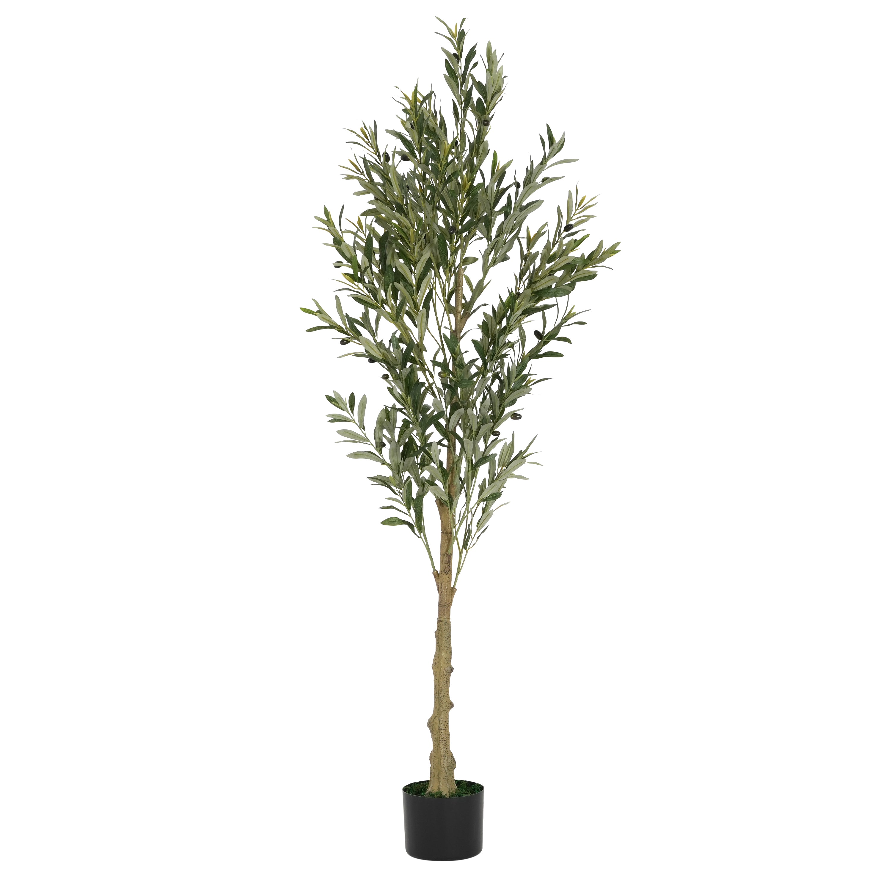 koorbiir ar4 6' Artificial Olive Tree with Pot, Realistic Faux Olive Tree for Indoor & Outdoor Decoration, Artificial Flowers & Greenery