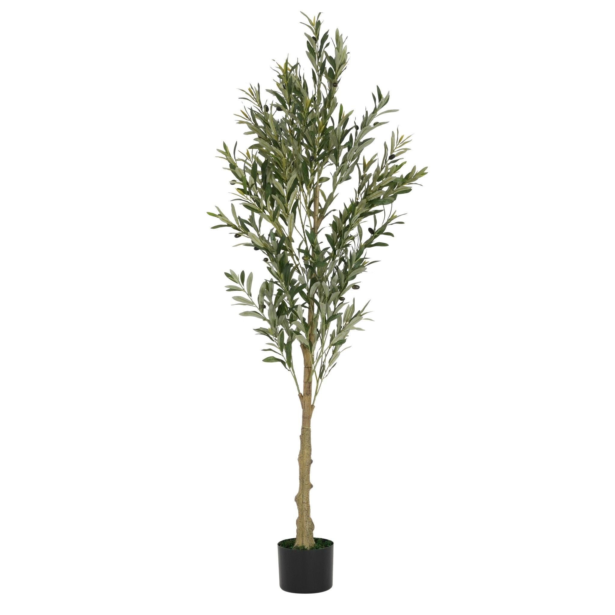 koorbiir ar4 6' Artificial Olive Tree with Pot, Realistic Faux Olive Tree for Indoor & Outdoor Decoration, Artificial Flowers & Greenery - Koorbiir