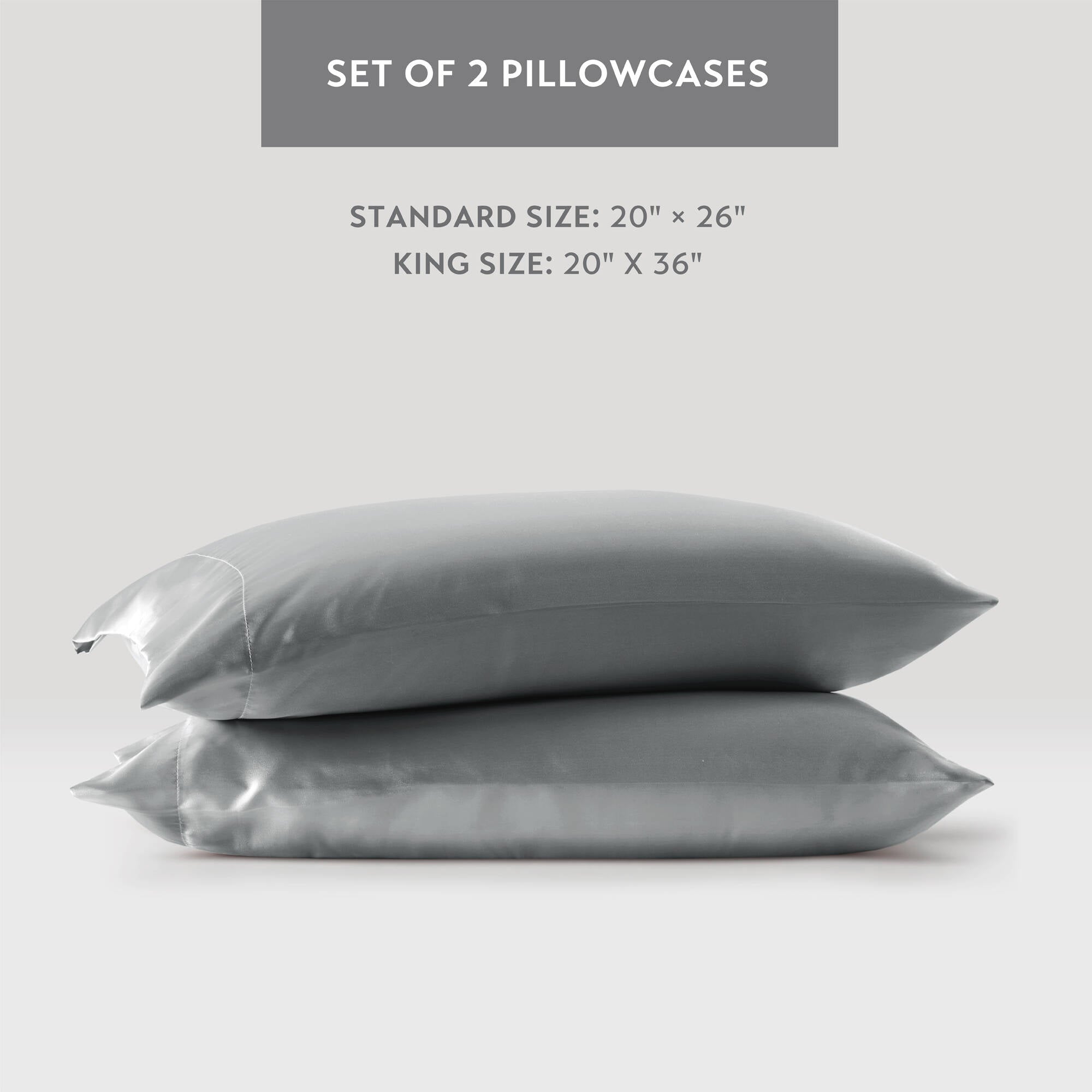 Satin Luxury Split King Sheet Set ¨C Smooth & Silky Bed Sheets & Pillowcases