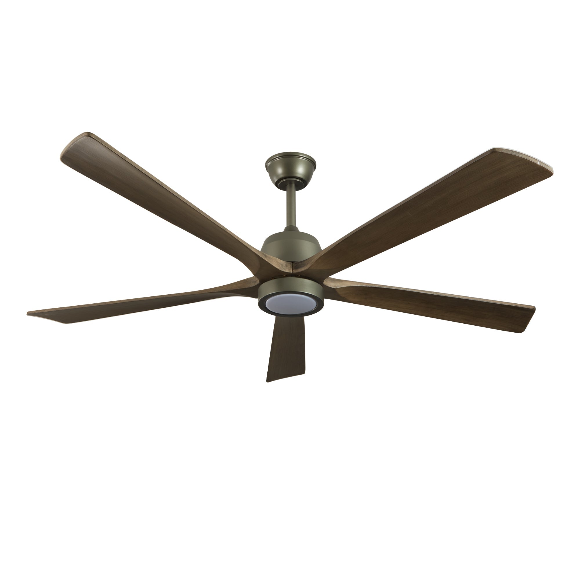 koorbiir L5 65 - Inch Black Ceiling Fan with Dimmable LED Lighting, 5 - Blade Quiet DC Motor Fan with Remote ¨C 6 - Speed Reversible for Living Room & Bedroom - Koorbiir