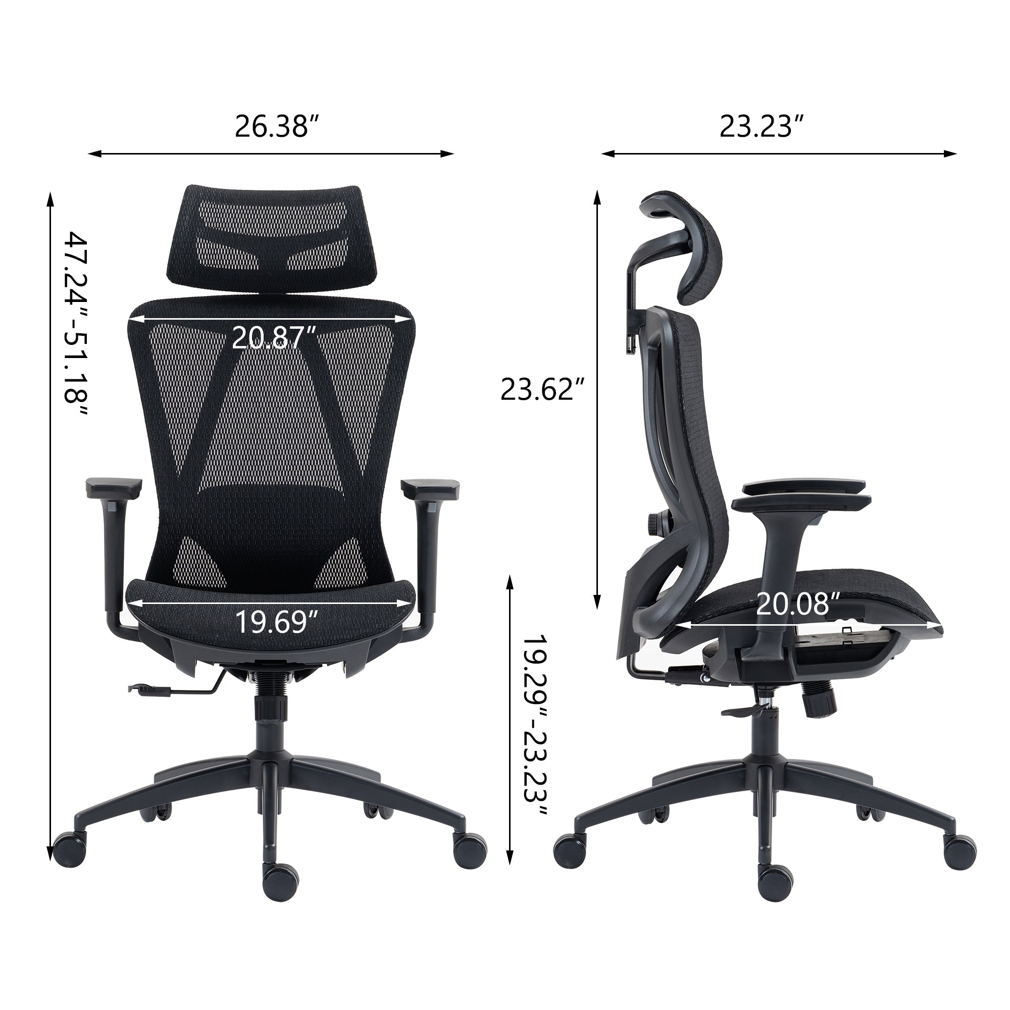 koorbiir o2 Ergonomic High Back Mesh Office Chair ¨C Breathable Comfortable Desk Chair
