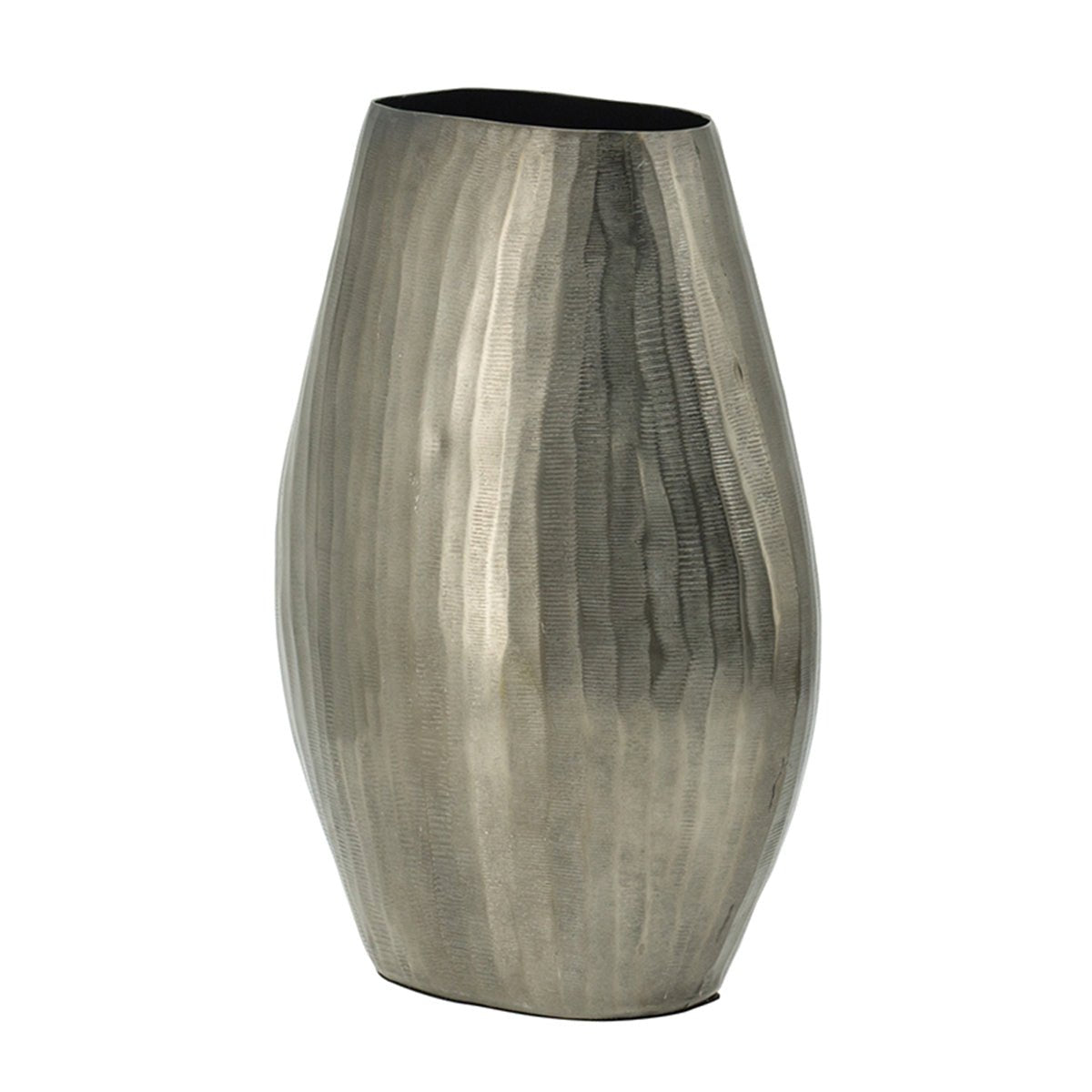 koorbiir va6 11x11x9" Gold Aluminum Chisel Flower Vase ¨C Modern Round Decorative Accent for Tabletop, Living Room, or Dining Room - Koorbiir
