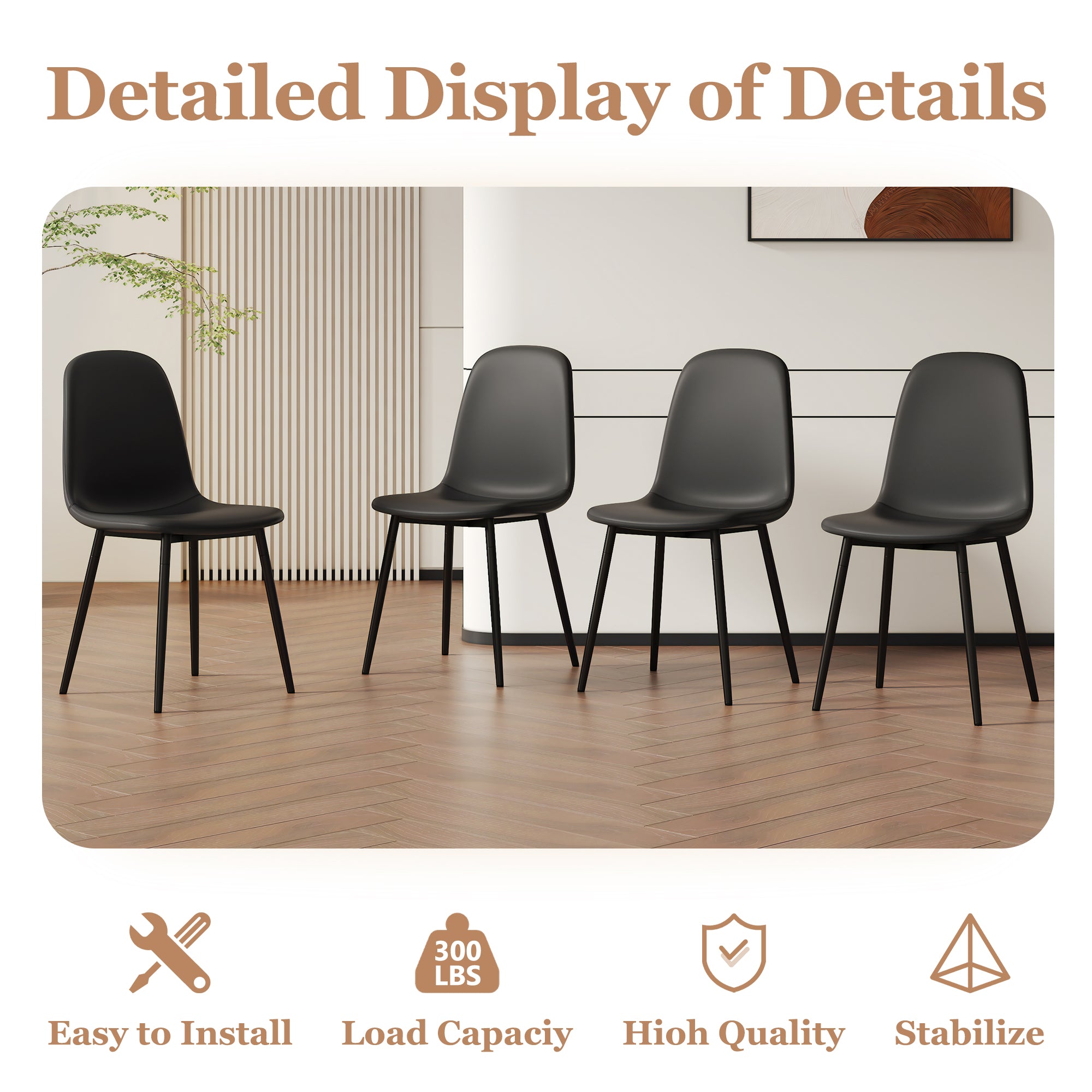 63" x 35.4" Black Marble Pattern Dining Table Set with 4 Dark Gray Linen Chairs ¨C Modern MDF Table with O-Shaped Legs, Metal Frame & Table Linens for Kitchen or Dining Room