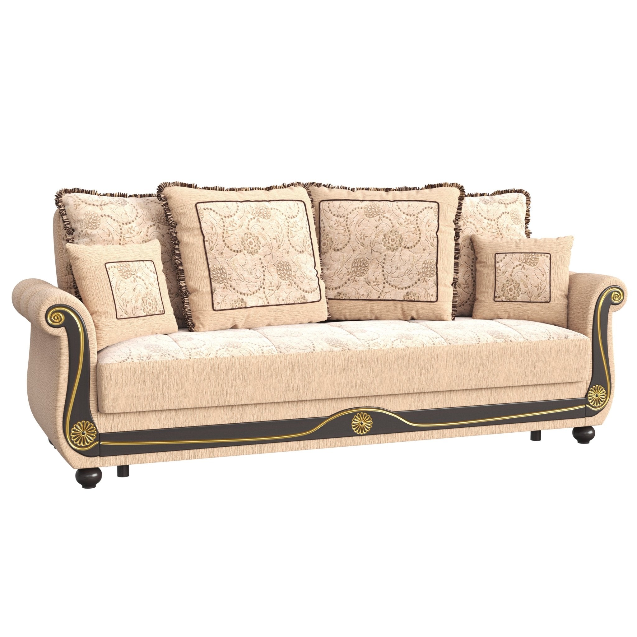 koorbiir be3 PrimeNest Timberline Collection Convertible Sofabed with Storage, Upholstered Sleeper Sofa Bed Beige ¨C Bedding Collections for Living Room & Small Spaces - Koorbiir