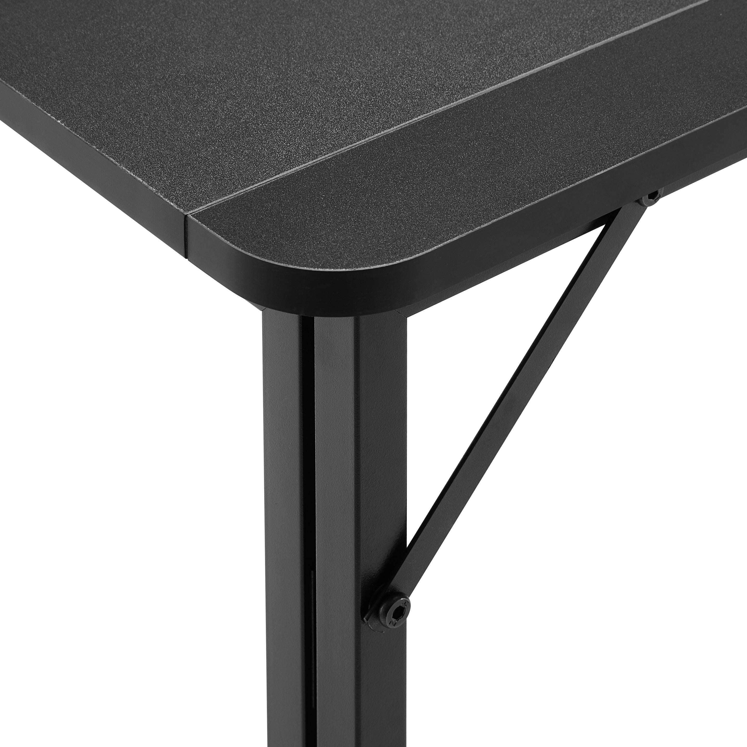 koorbiir f4 Foldable Table ¨C 31.5" White Small Folding Desk for Home Office, Bedroom, or Study (80¡Á58cm)
