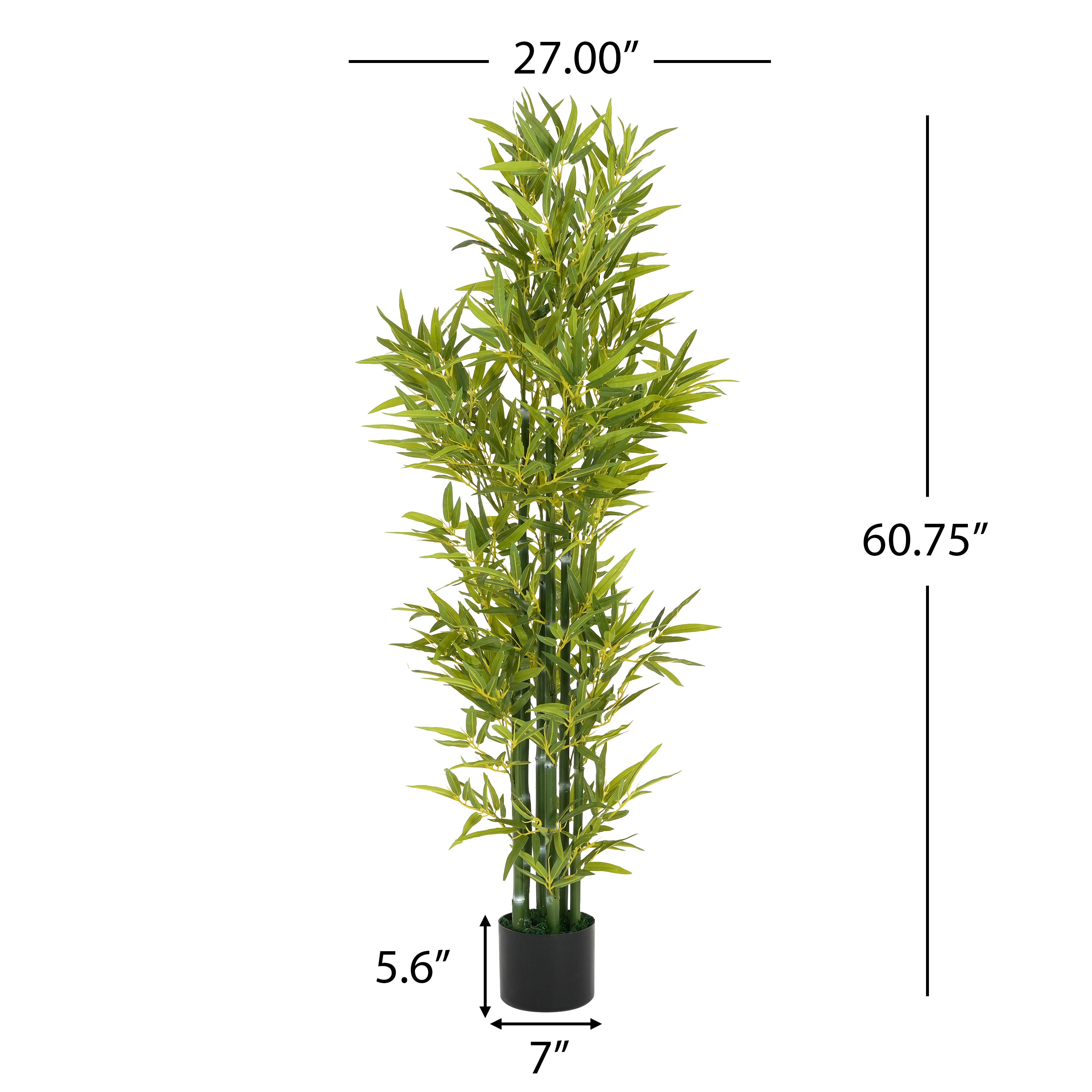 koorbiir ar6 5' Artificial Bamboo with Pot, Set of 2, Lifelike Faux Bamboo Plants for Home & Office D¨¦cor, Artificial Flowers & Greenery