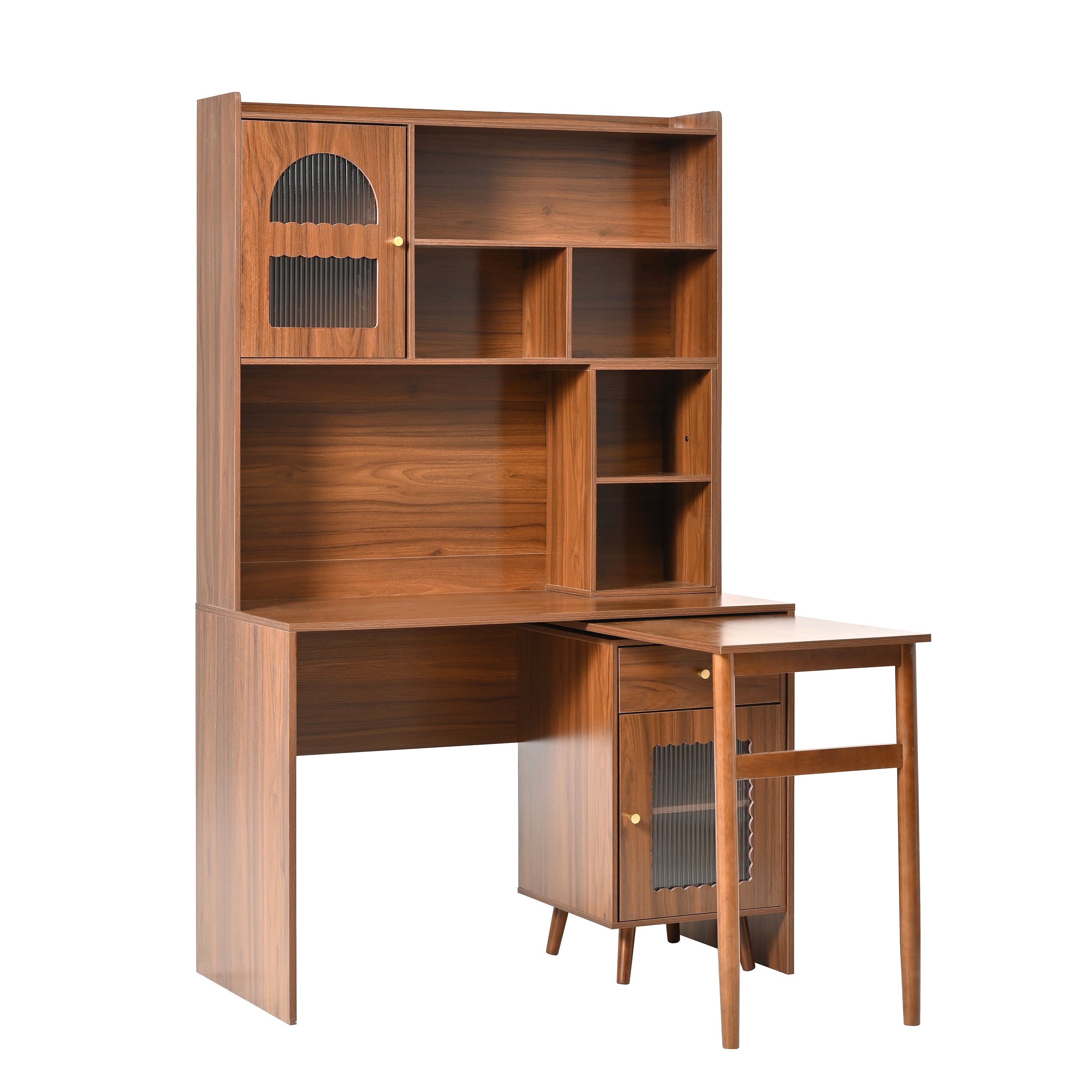 koorbiir G5 Gaming Desk with 90¡ã Rotating Desktop, 70" L-Shaped Computer Desk with Storage Drawers & Cabinets for Home Office