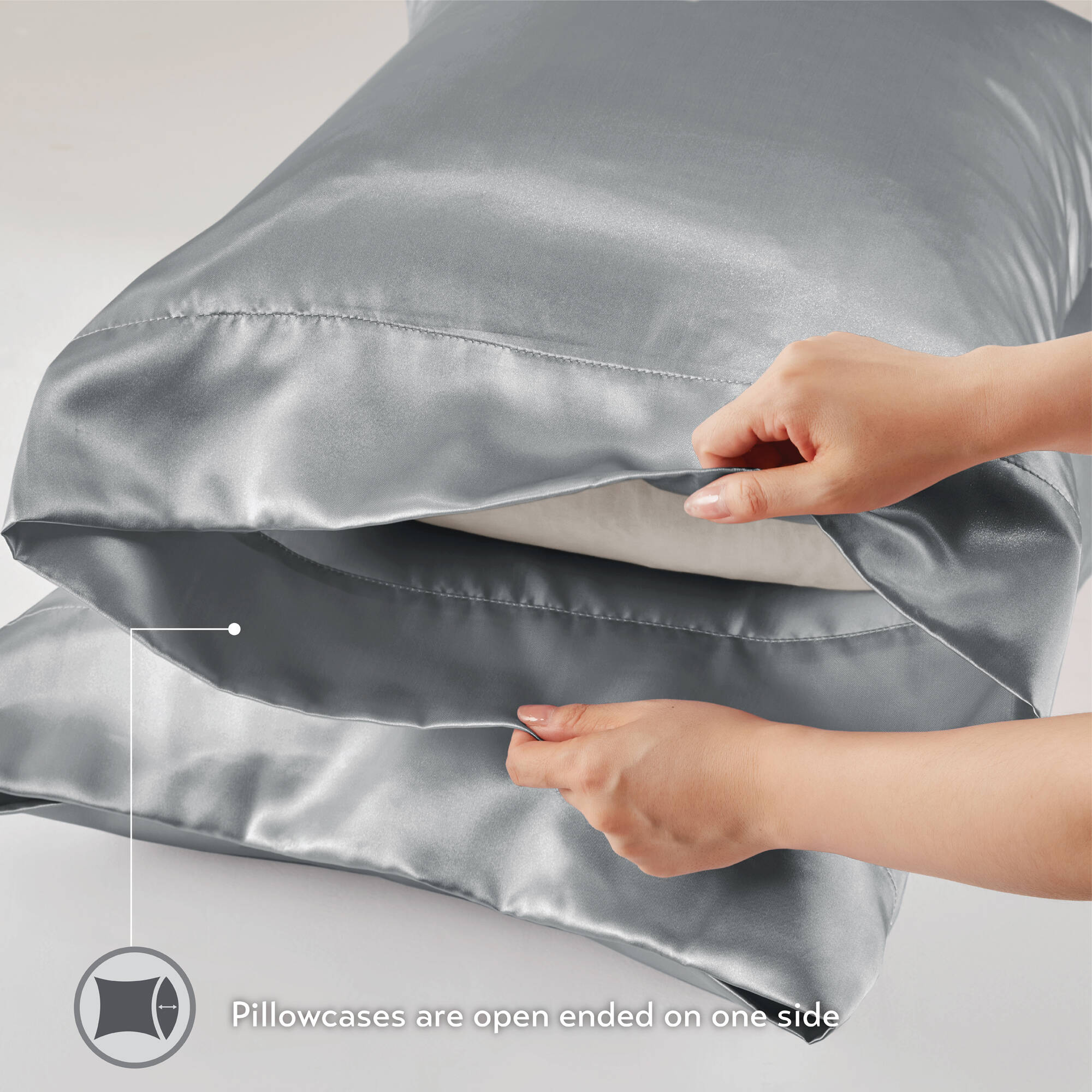 Satin Luxury Split King Sheet Set ¨C Smooth & Silky Bed Sheets & Pillowcases