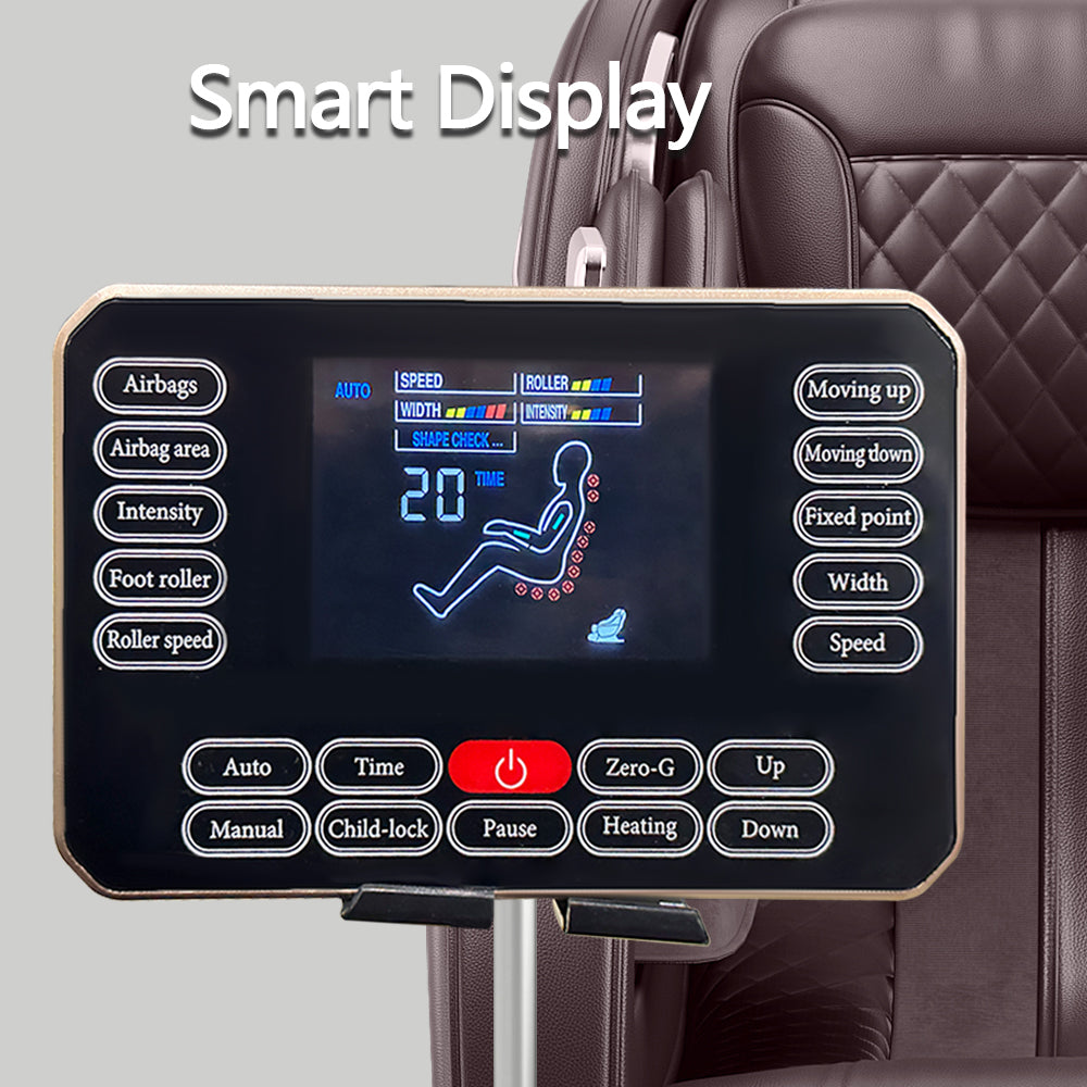 Zero Gravity Massage Chair with SL-Track, Shiatsu, Heated Back & Calves, Foot Rollers, Built-in Speakers & Smart LCD Control ¨C Full Body Relaxation for Home or Office