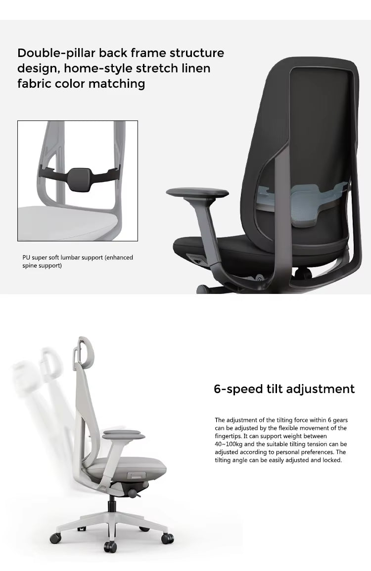 Koorbiir S107 Luxury Modern Office Chair High Executive Prices Leather Headrest Leather Office Chair