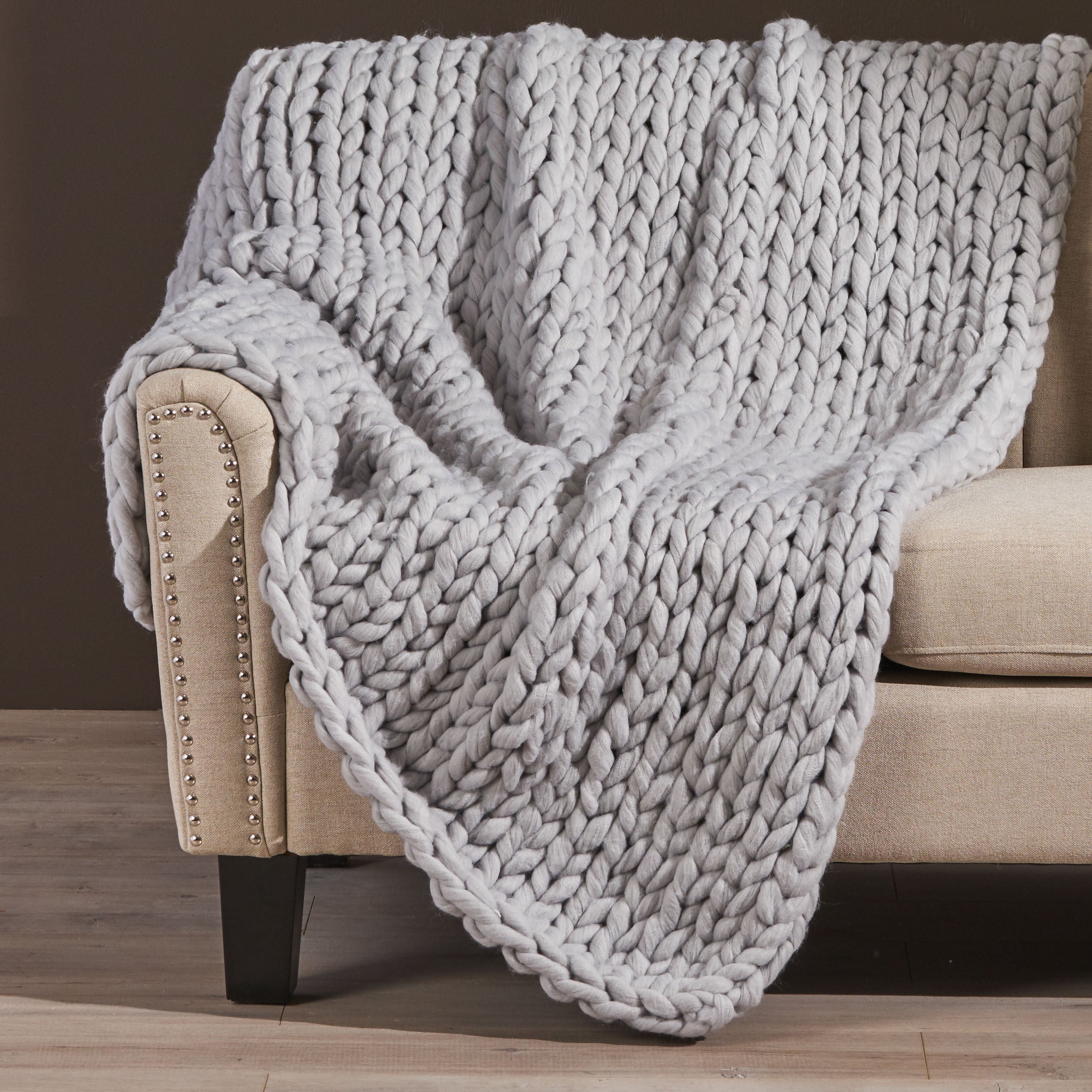 Cozy Knitted Throw Blankets ¨C Soft & Stylish Decorative Blanket for Living Room & Bedroom