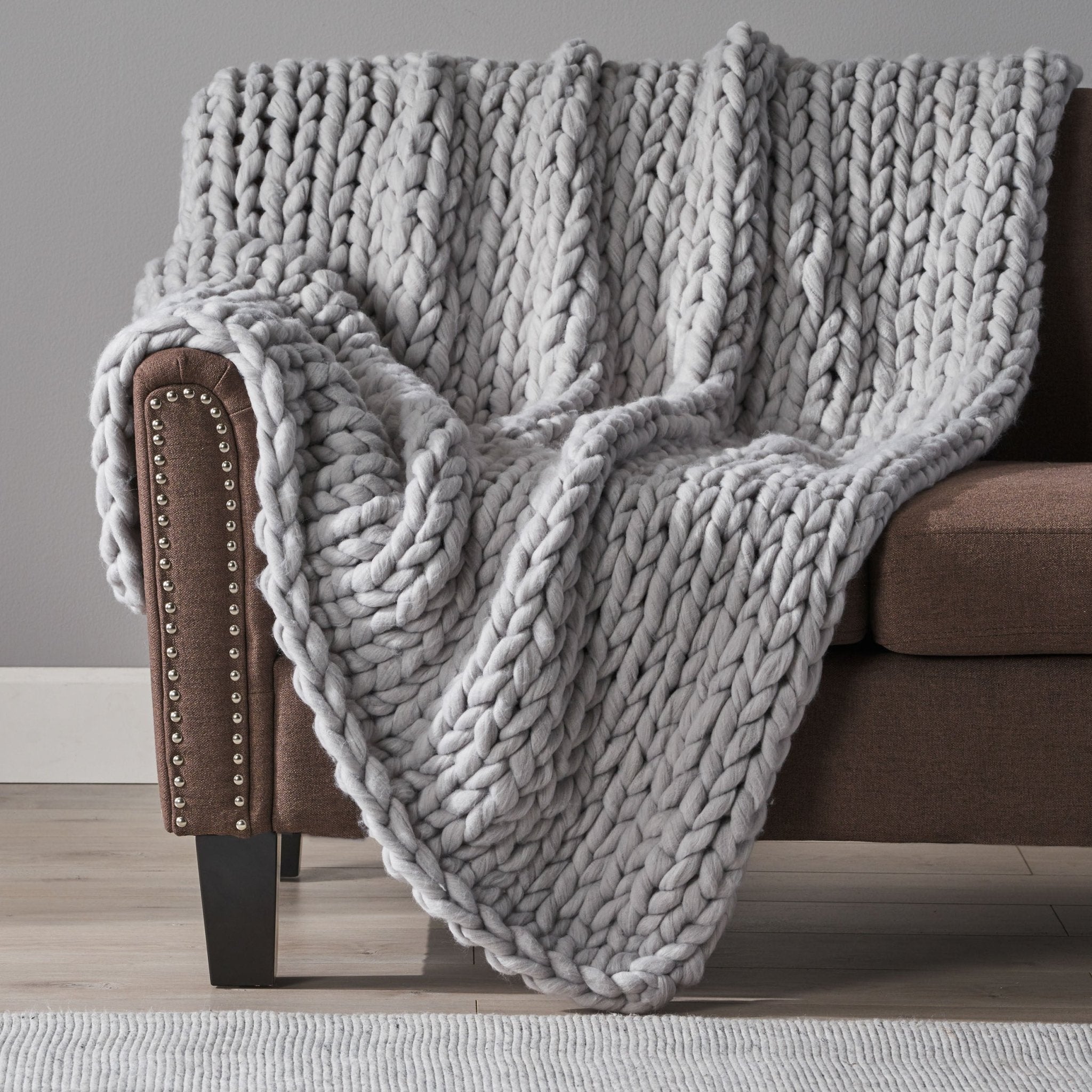 koorbiir bl3 Cozy Knitted Throw Blankets ¨C Soft & Stylish Decorative Blanket for Living Room & Bedroom - Koorbiir