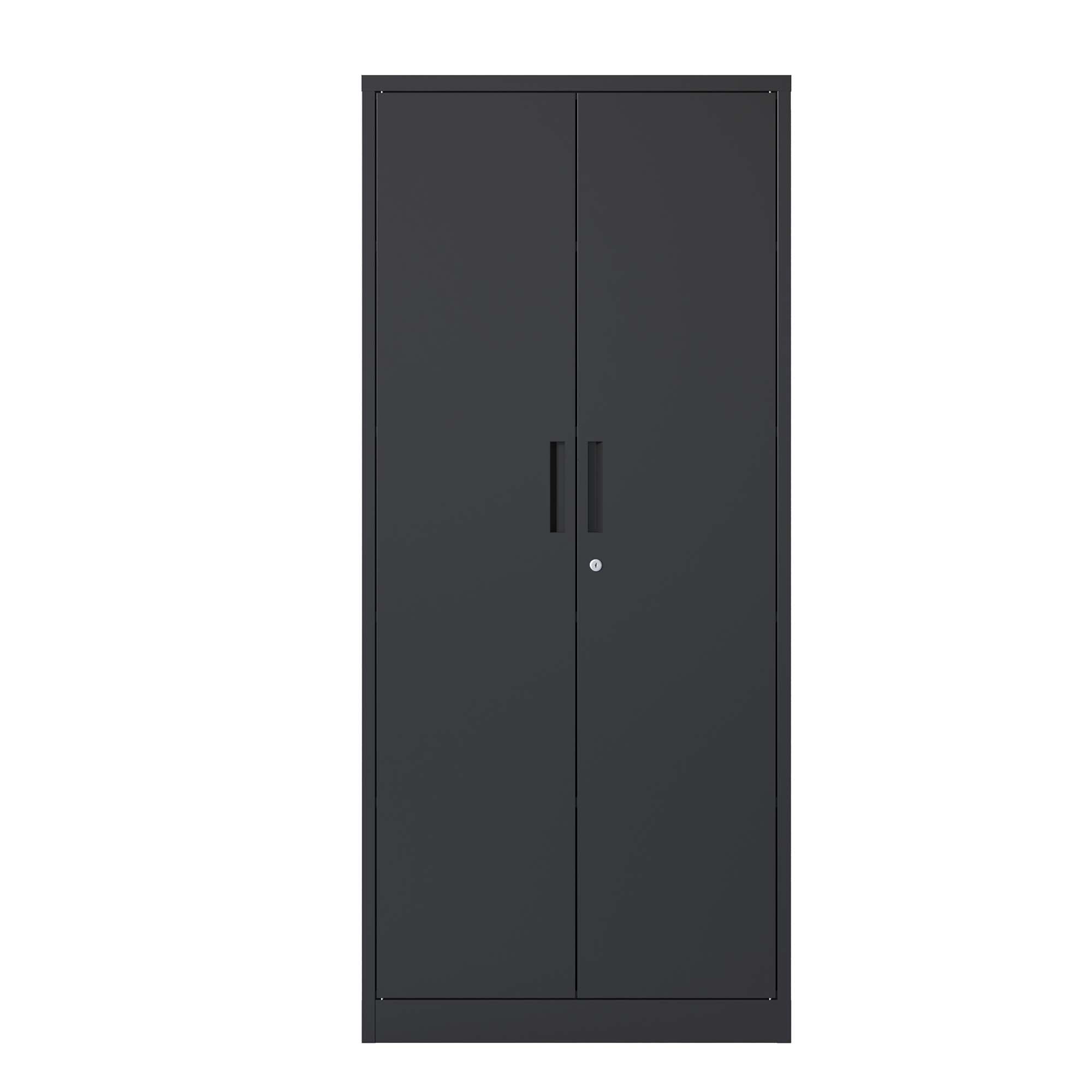 71" Tall Metal Garage Storage Cabinet ¨C Black Locking Tool Steel Cabinet with Doors & 3 Adjustable Shelves, Multipurpose Office Cabinet for Home, Garage, Classroom, Pantry