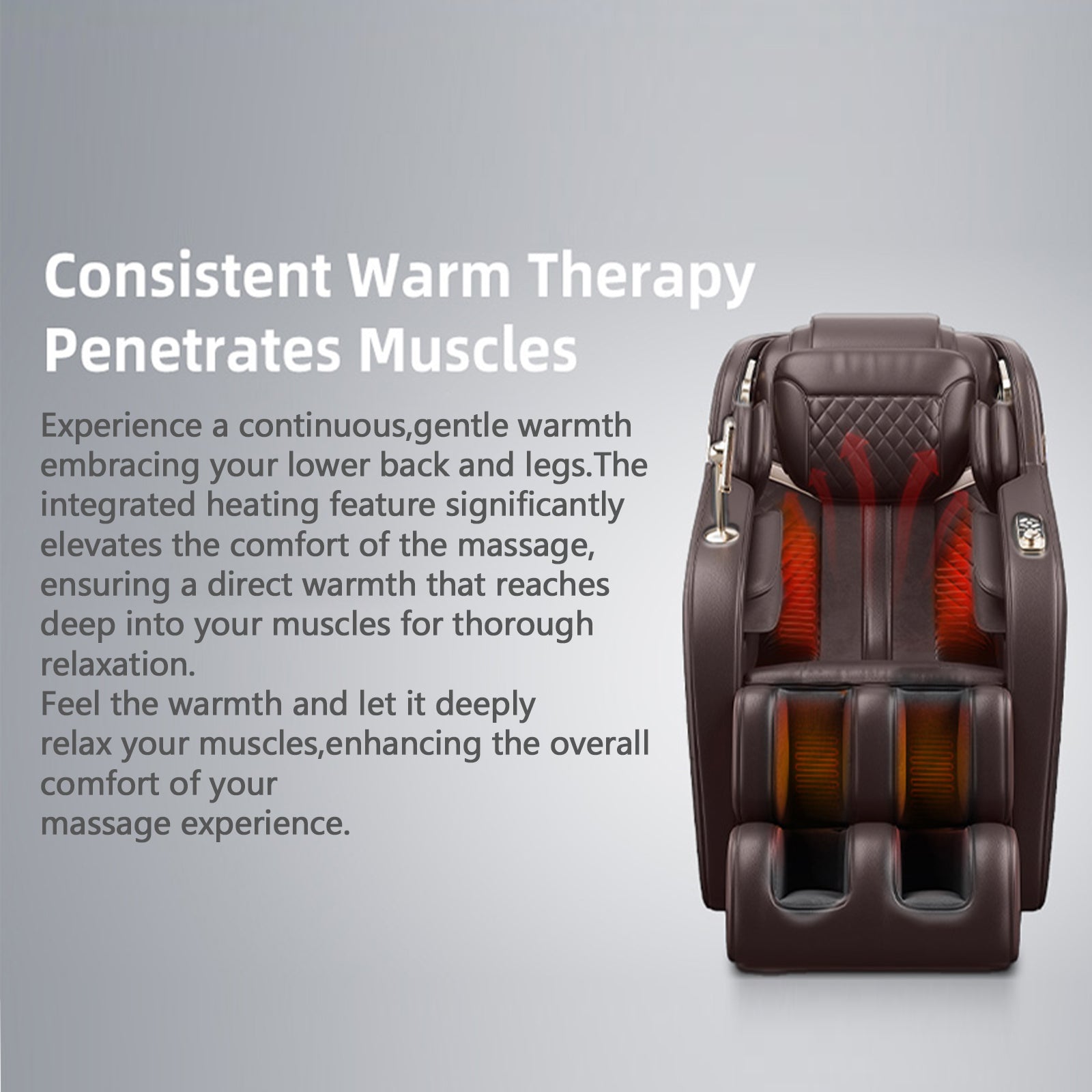 Zero Gravity Massage Chair with SL-Track, Shiatsu, Heated Back & Calves, Foot Rollers, Built-in Speakers & Smart LCD Control ¨C Full Body Relaxation for Home or Office