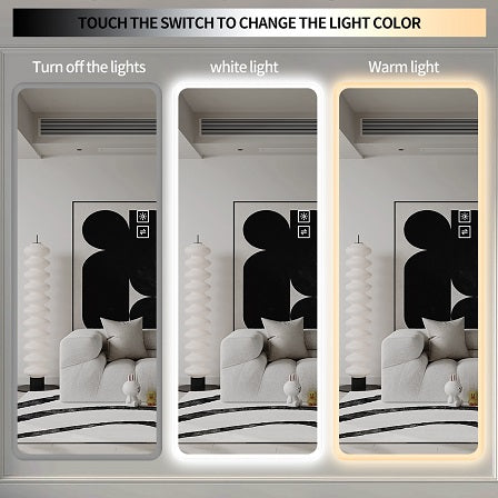 koorbiir mi6 65x24 Full Length LED Floor Mirror, Wall-Mounted Body Mirror with Dimming & 3 Color Modes for Bedroom, Full-Size Mirror with Integrated Lights