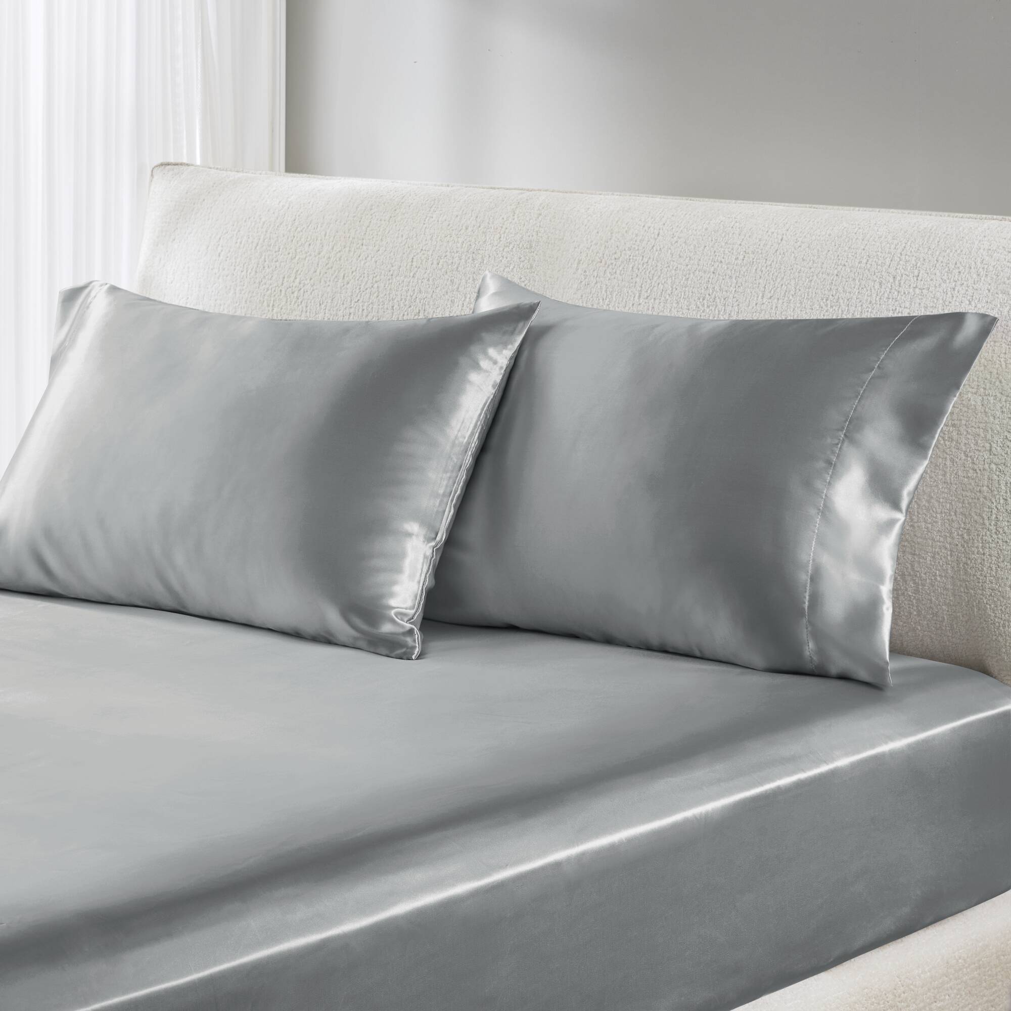 Satin Luxury Split King Sheet Set ¨C Smooth & Silky Bed Sheets & Pillowcases