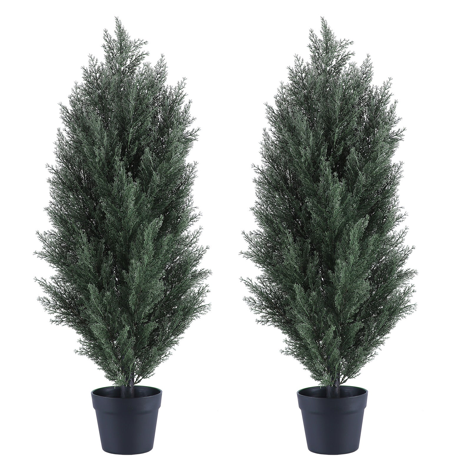 koorbiir ar2 120cm Artificial Green Pine Cypress Tree, Realistic Faux Plant for Indoor & Outdoor Decoration, 2pcs/set, Durable Plastic for Long-Term Use