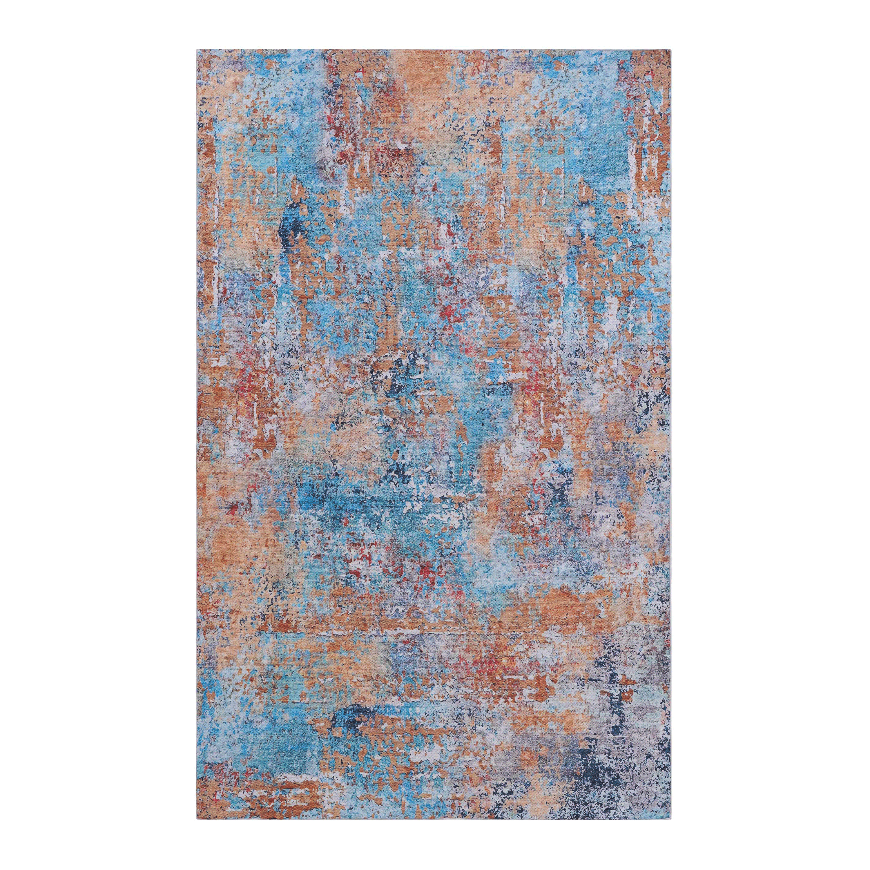 koorbiir R4 8x10 Multi-Color Washable Area Rug ¨C Durable Large Rugs for Living Room and Bedroom
