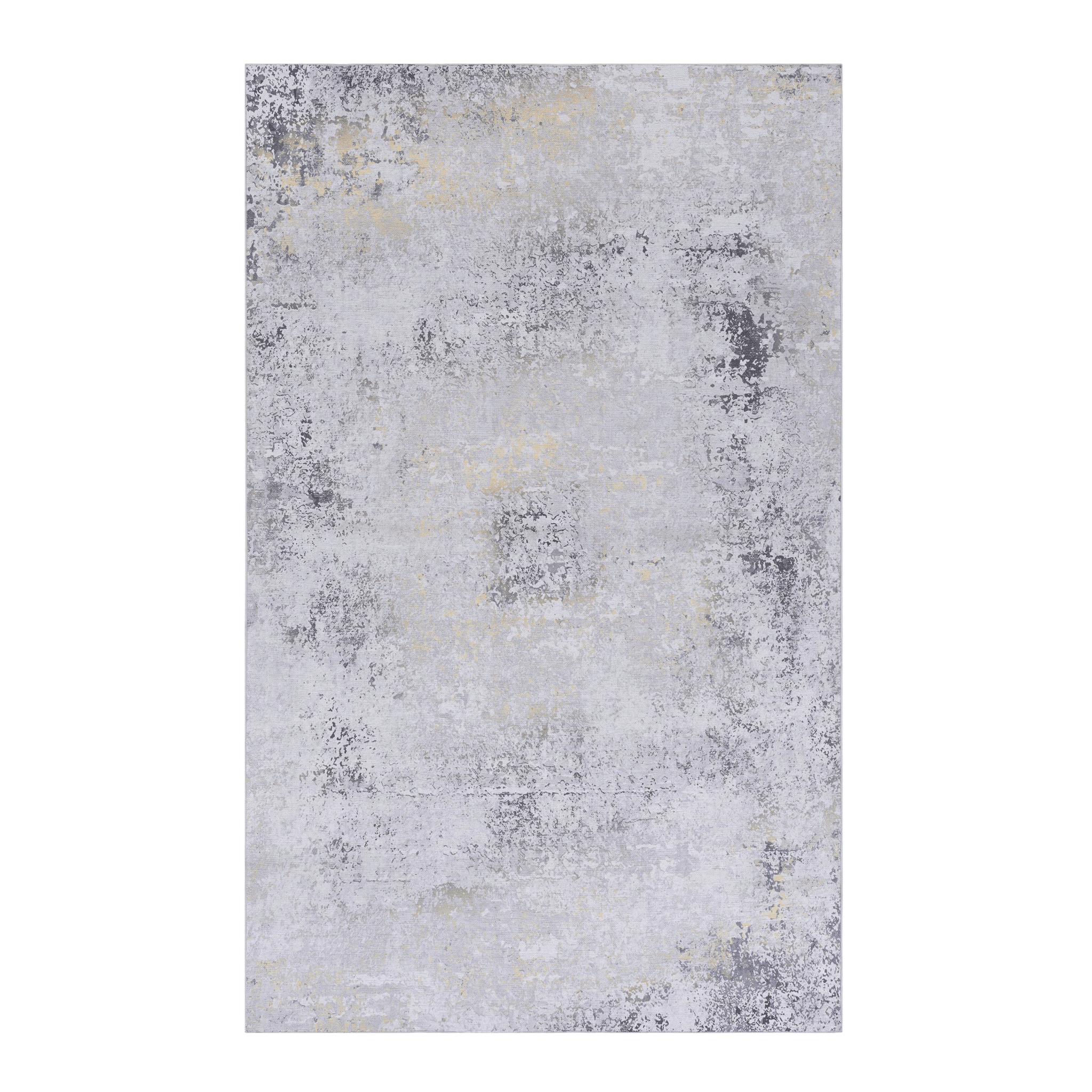koorbiir G5 2'6 x 10' Gold & Gray Washable Runner Rug ¨C Durable Long Rugs for Hallway and Entryway - Koorbiir