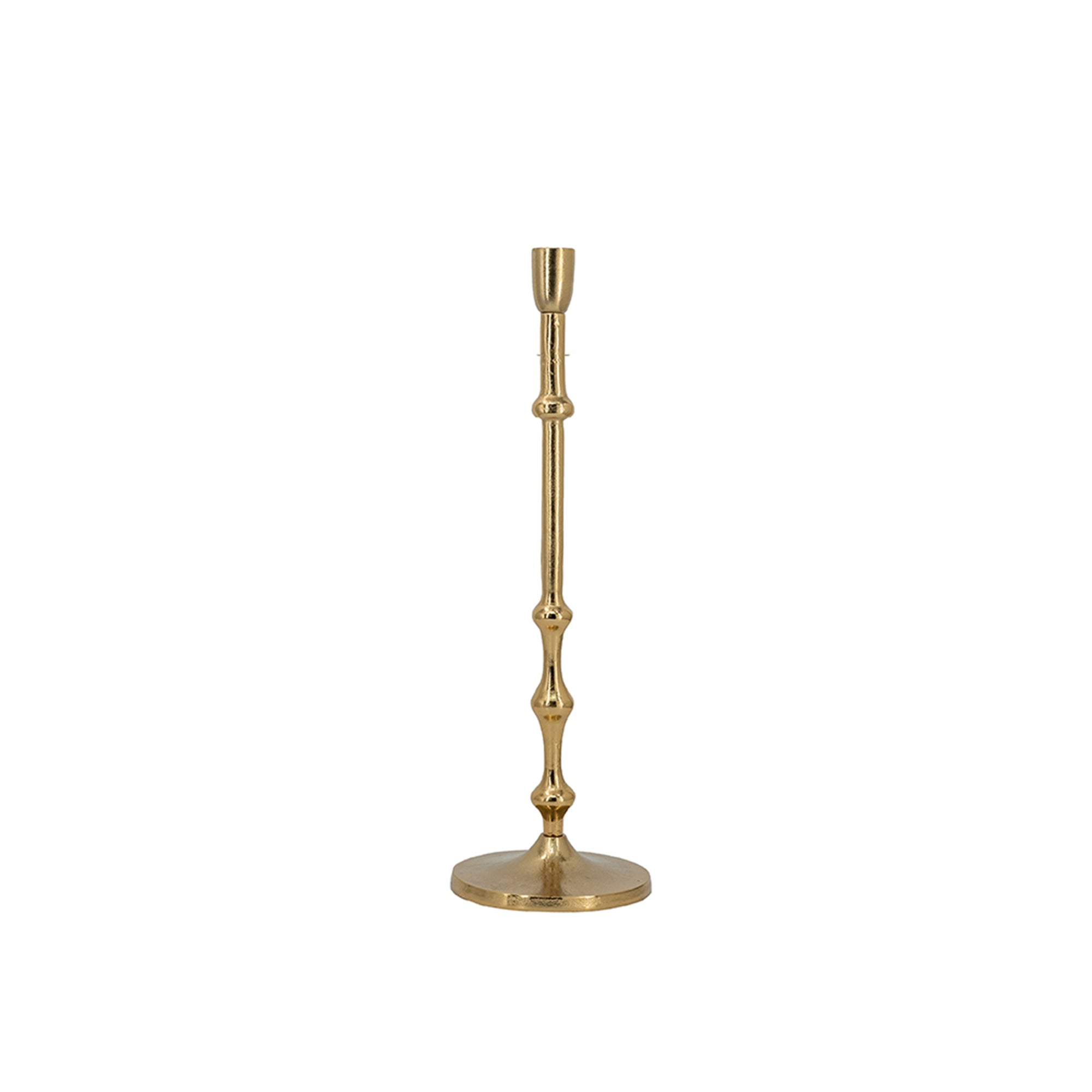 koorbiir ca2 4.5x15.5 Slender Aluminum Taper Candle Holder with Bead Accents ¨C Bronze Decorative Candle Stand for Home D¨¦cor