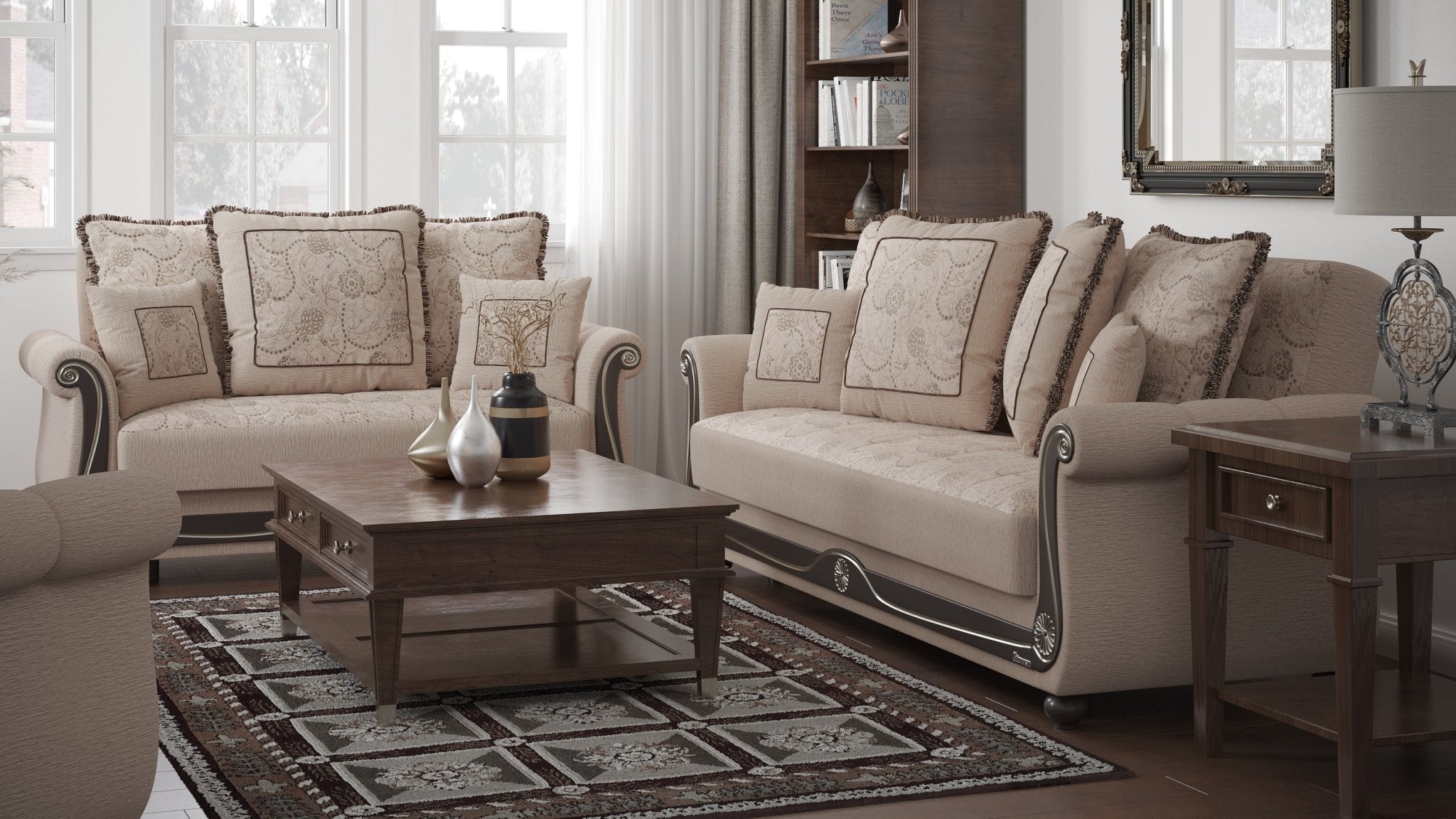 koorbiir be3 PrimeNest Timberline Collection Convertible Sofabed with Storage, Upholstered Sleeper Sofa Bed Beige ¨C Bedding Collections for Living Room & Small Spaces - Koorbiir