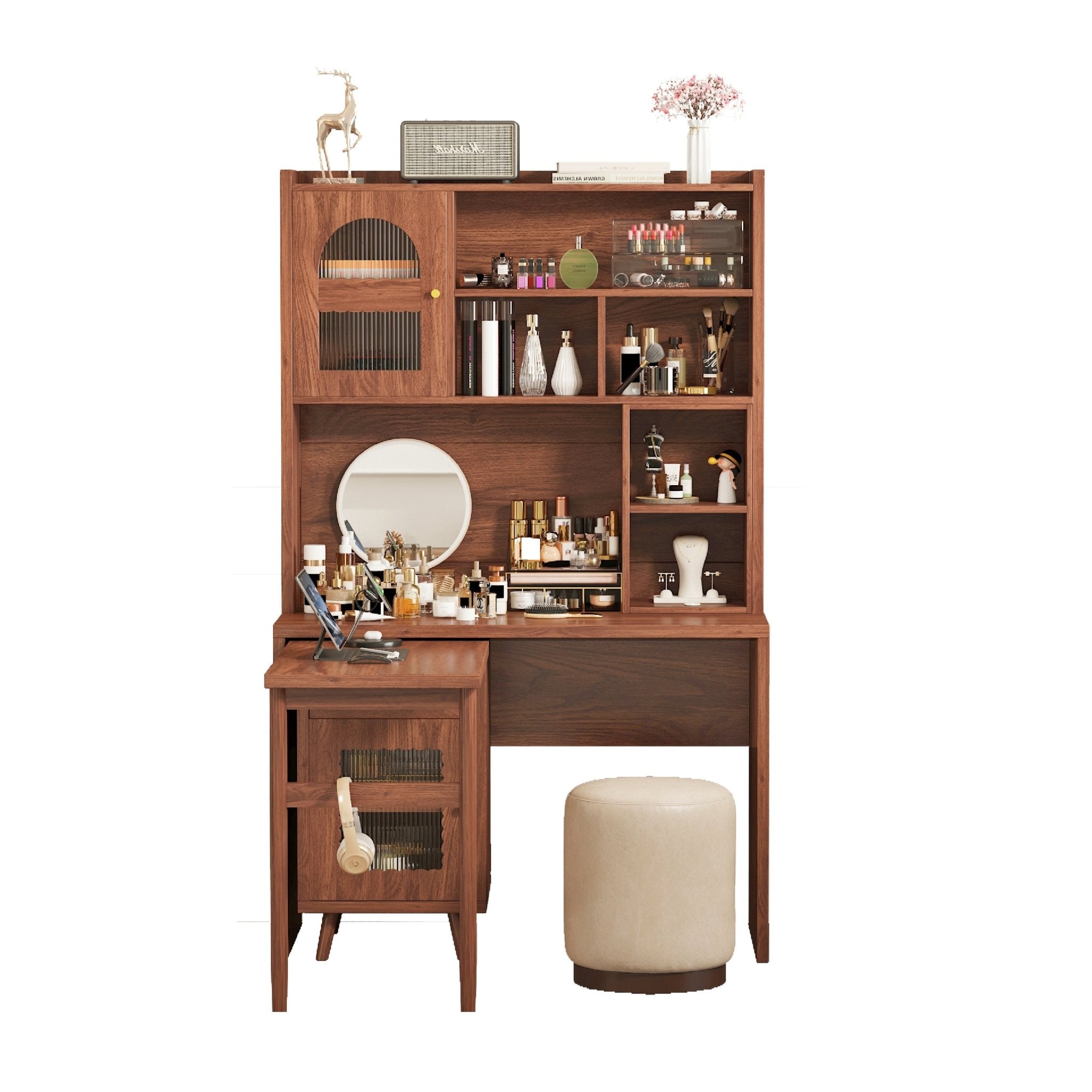 koorbiir G5 Gaming Desk with 90¡ã Rotating Desktop, 70" L - Shaped Computer Desk with Storage Drawers & Cabinets for Home Office - Koorbiir