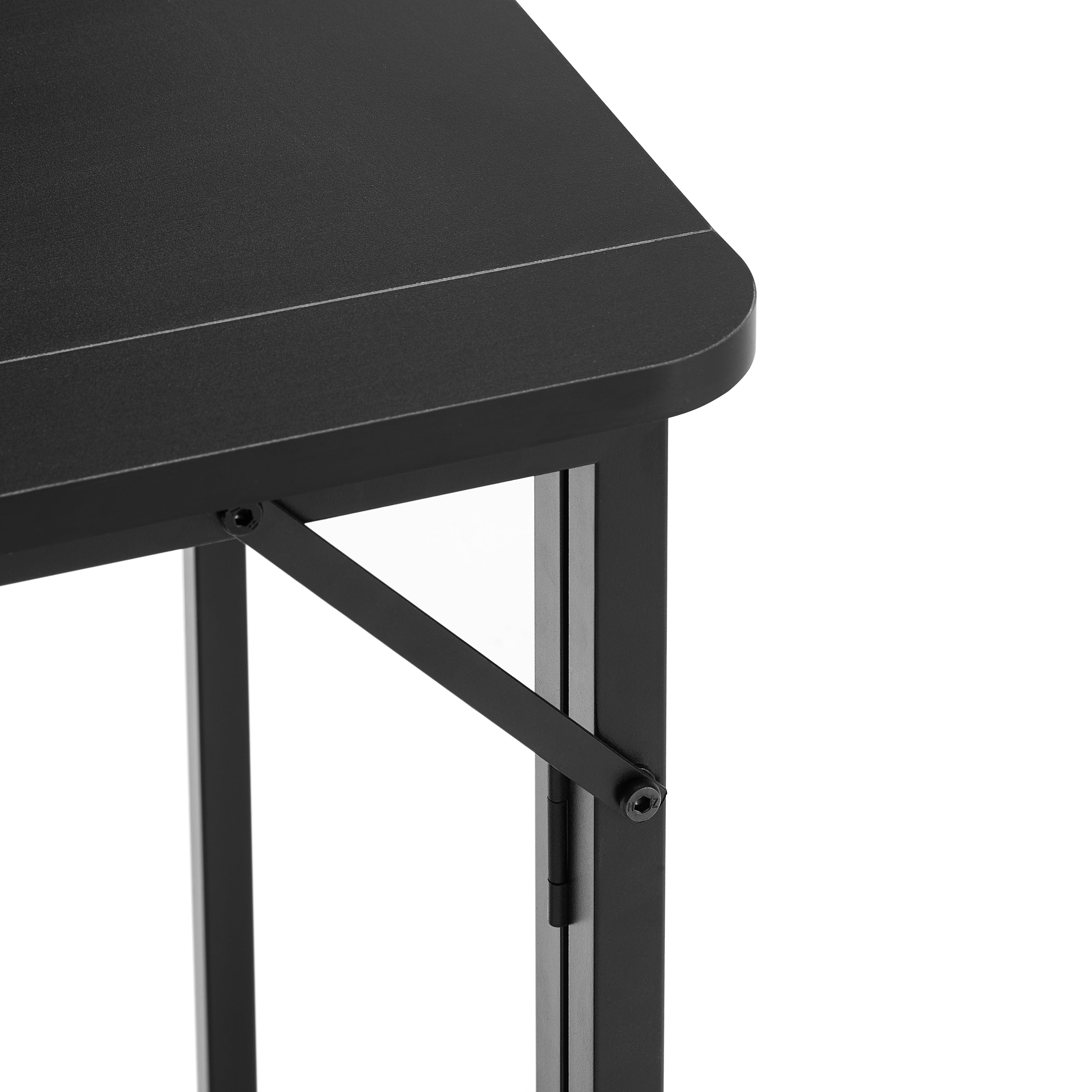 koorbiir f4 Foldable Table ¨C 31.5" White Small Folding Desk for Home Office, Bedroom, or Study (80¡Á58cm)