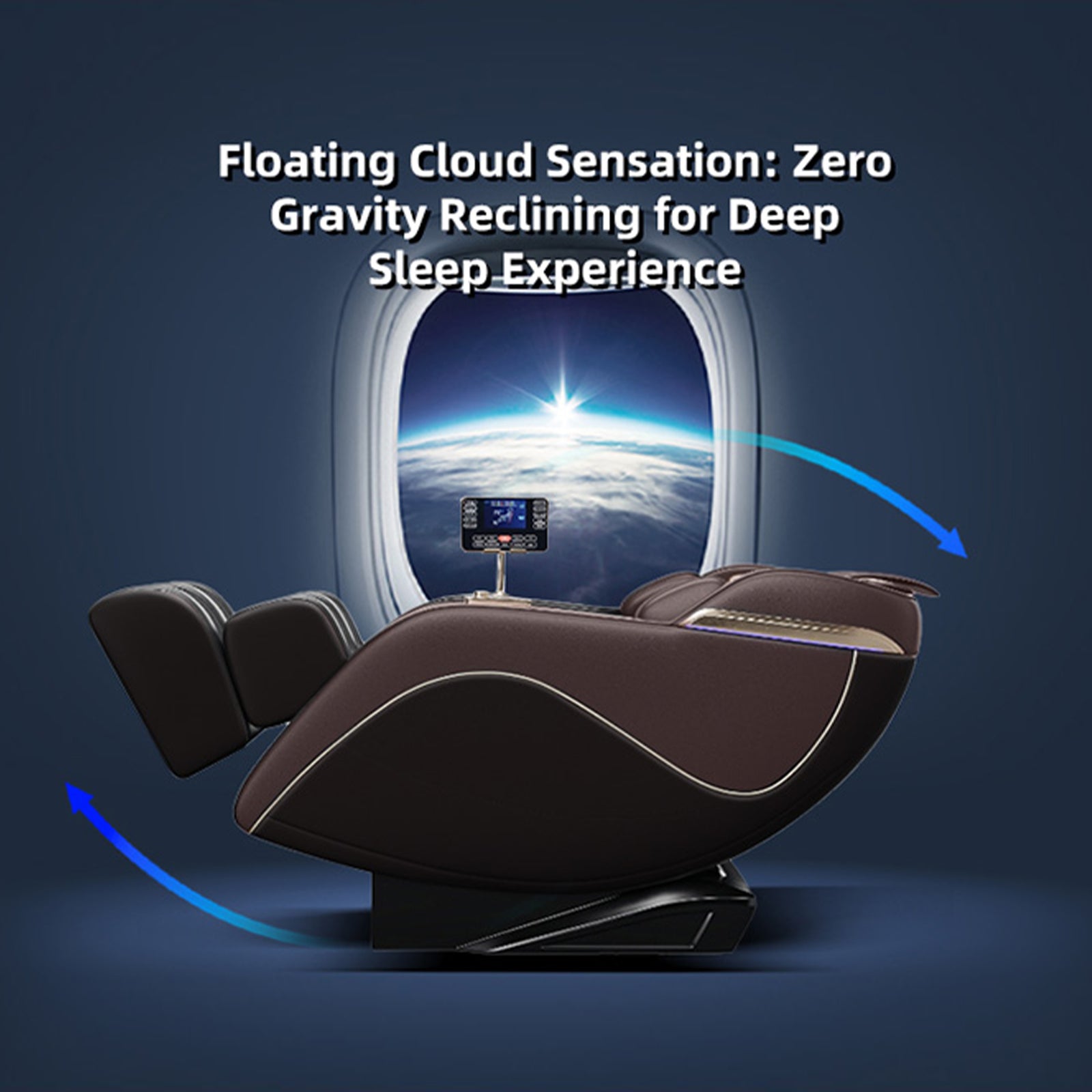 Zero Gravity Massage Chair with SL-Track, Shiatsu, Heated Back & Calves, Foot Rollers, Built-in Speakers & Smart LCD Control ¨C Full Body Relaxation for Home or Office