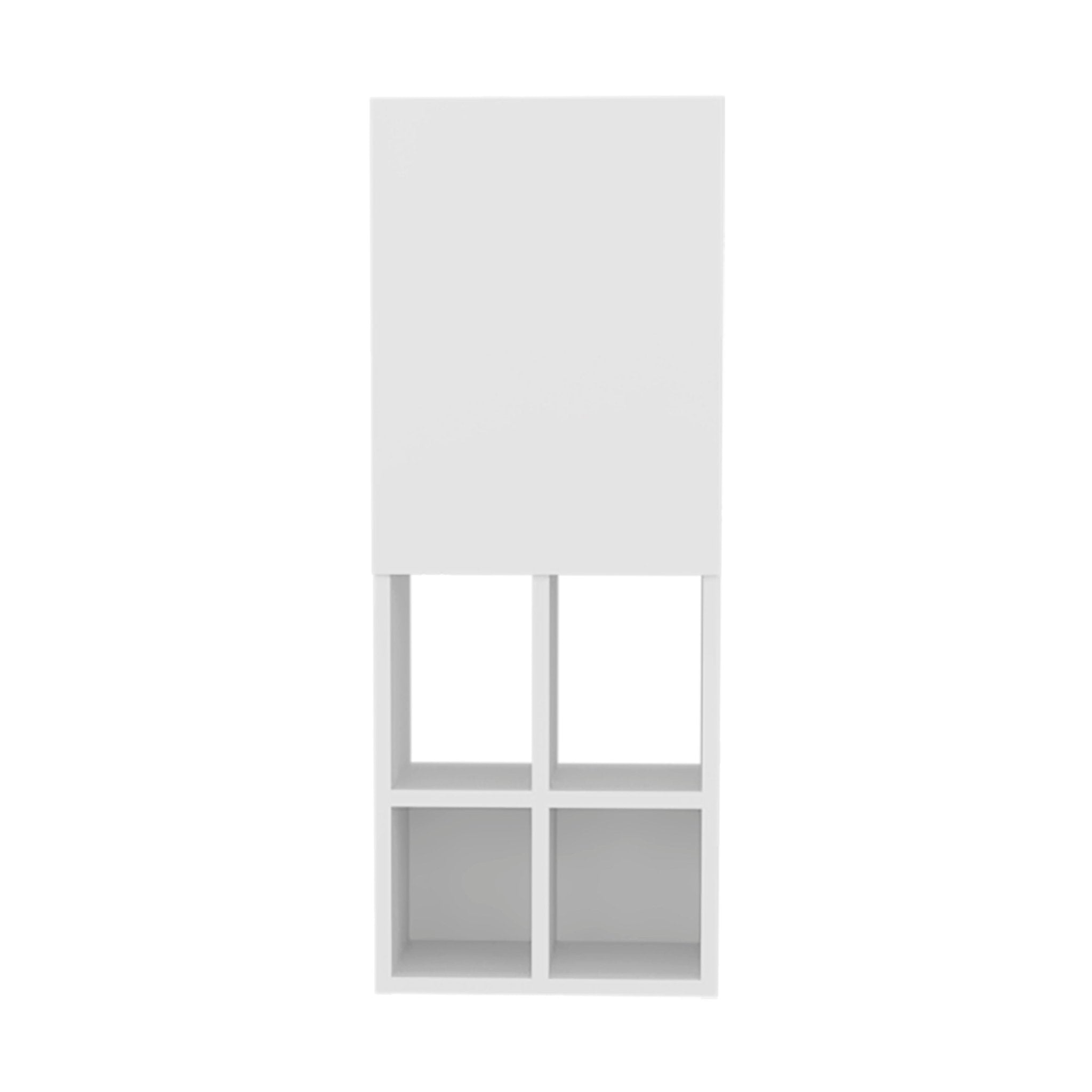 koorbiir ba8 Niwot Wall - Mounted Bathroom Cabinet ¨C Single Door Organizer for Toiletries, Towels, and Bathroom Organization, White - Koorbiir