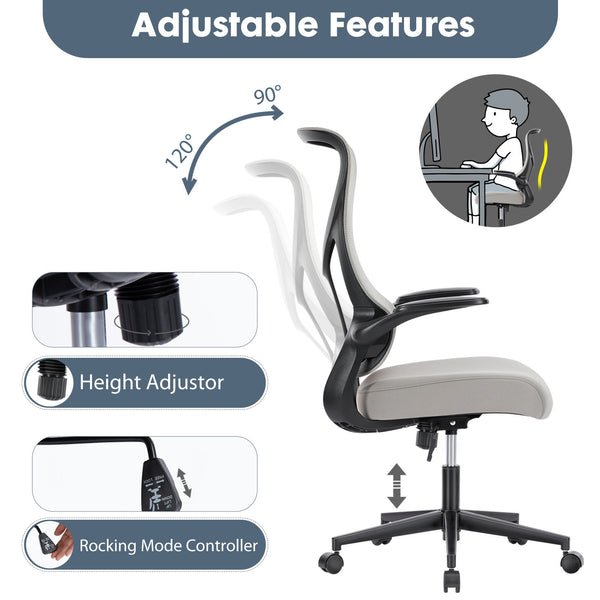 Sweetcrispy Ergonomic Executive High-Back Office Chair Breathable Mesh Computer Chair - Koorbiir